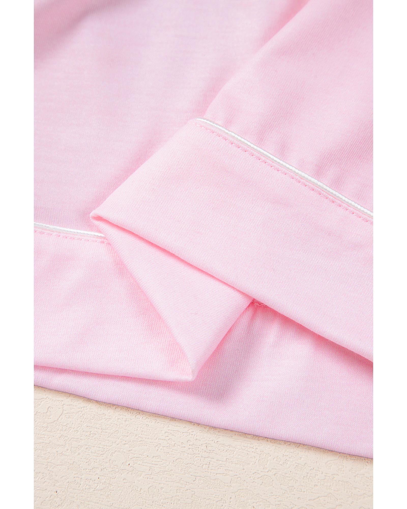 Pink Stars Short Sleeve Shirt and Shorts Bamboo Pajama Set - XL 5