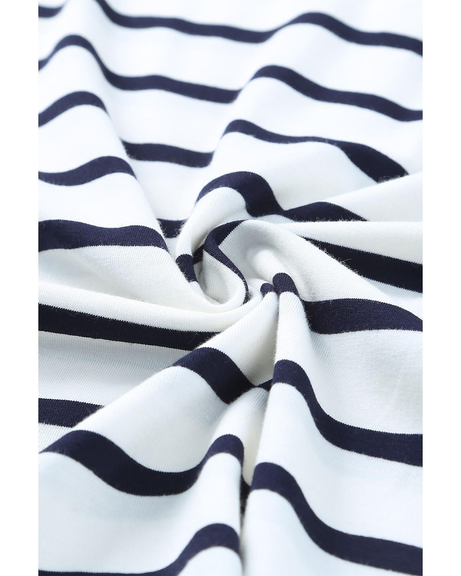 Azura Exchange Stripe Button Henley Top - XL 5