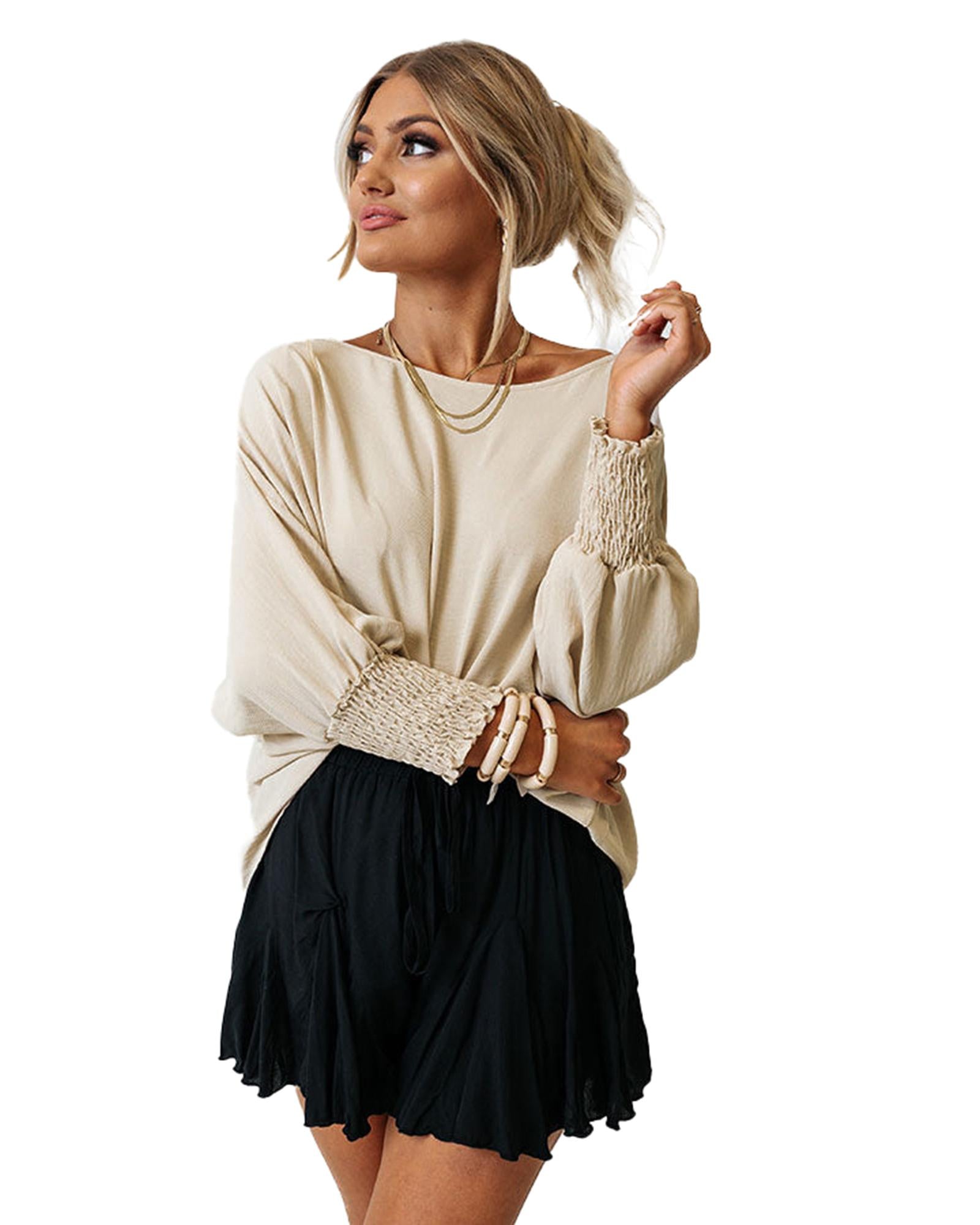 Azura Exchange Smocked Wrist Shift Top - M 8