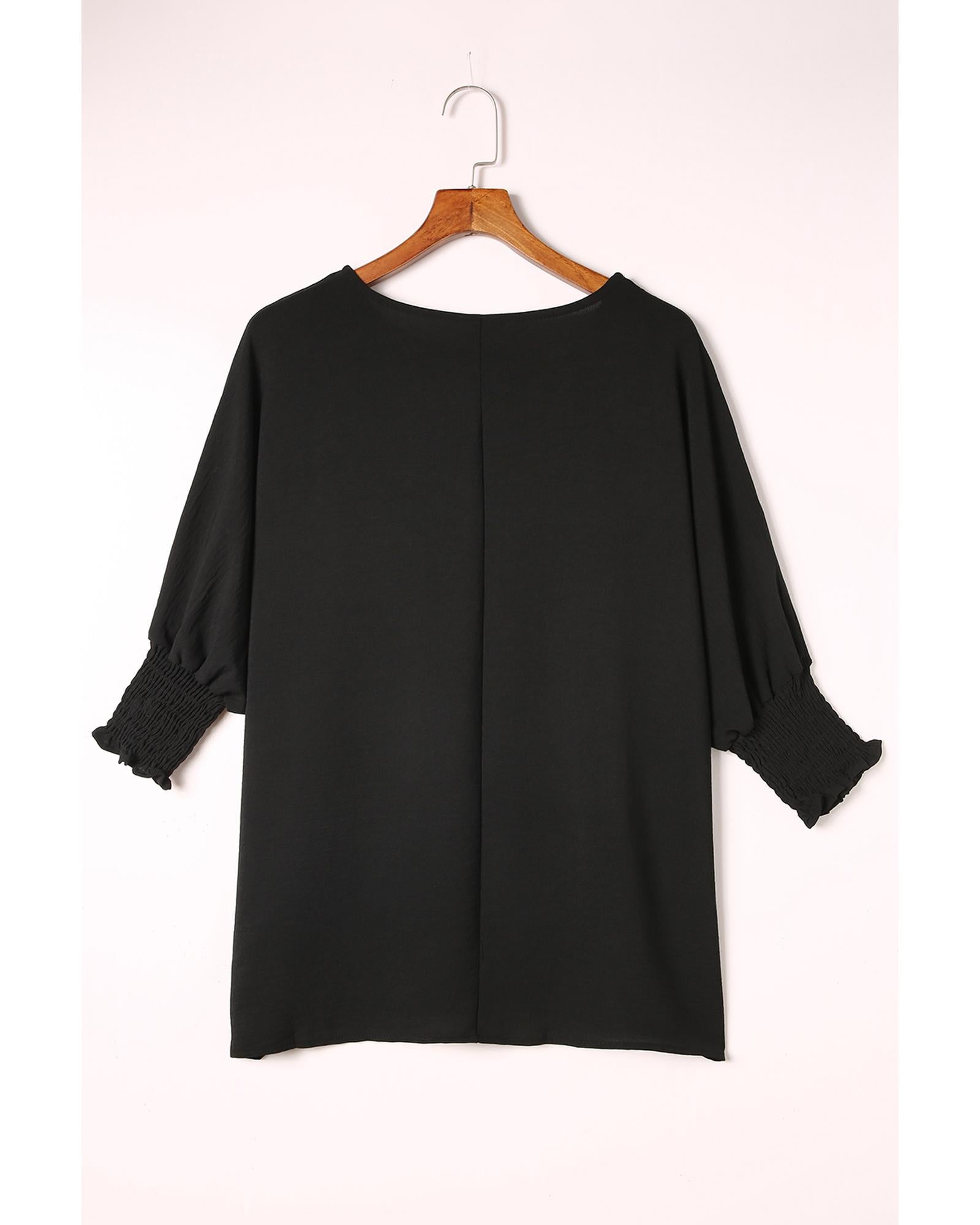 Azura Exchange Smocked Wrist Shift Top - S 7