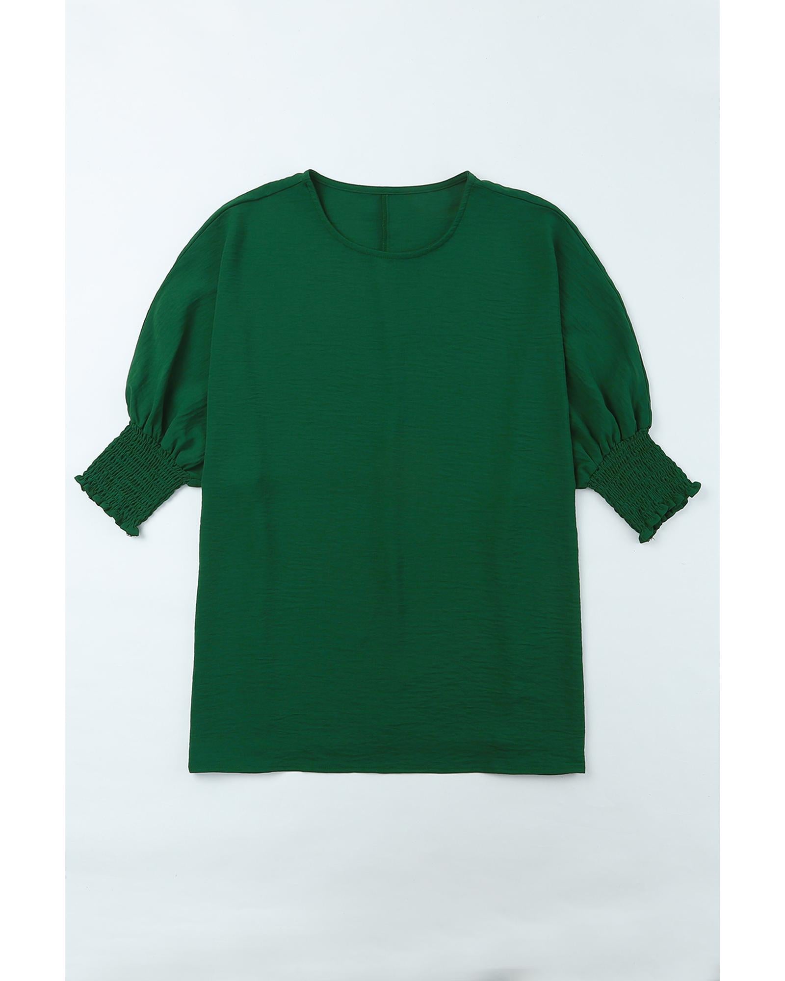 Azura Exchange Smocked Wrist Shift Top - S 4
