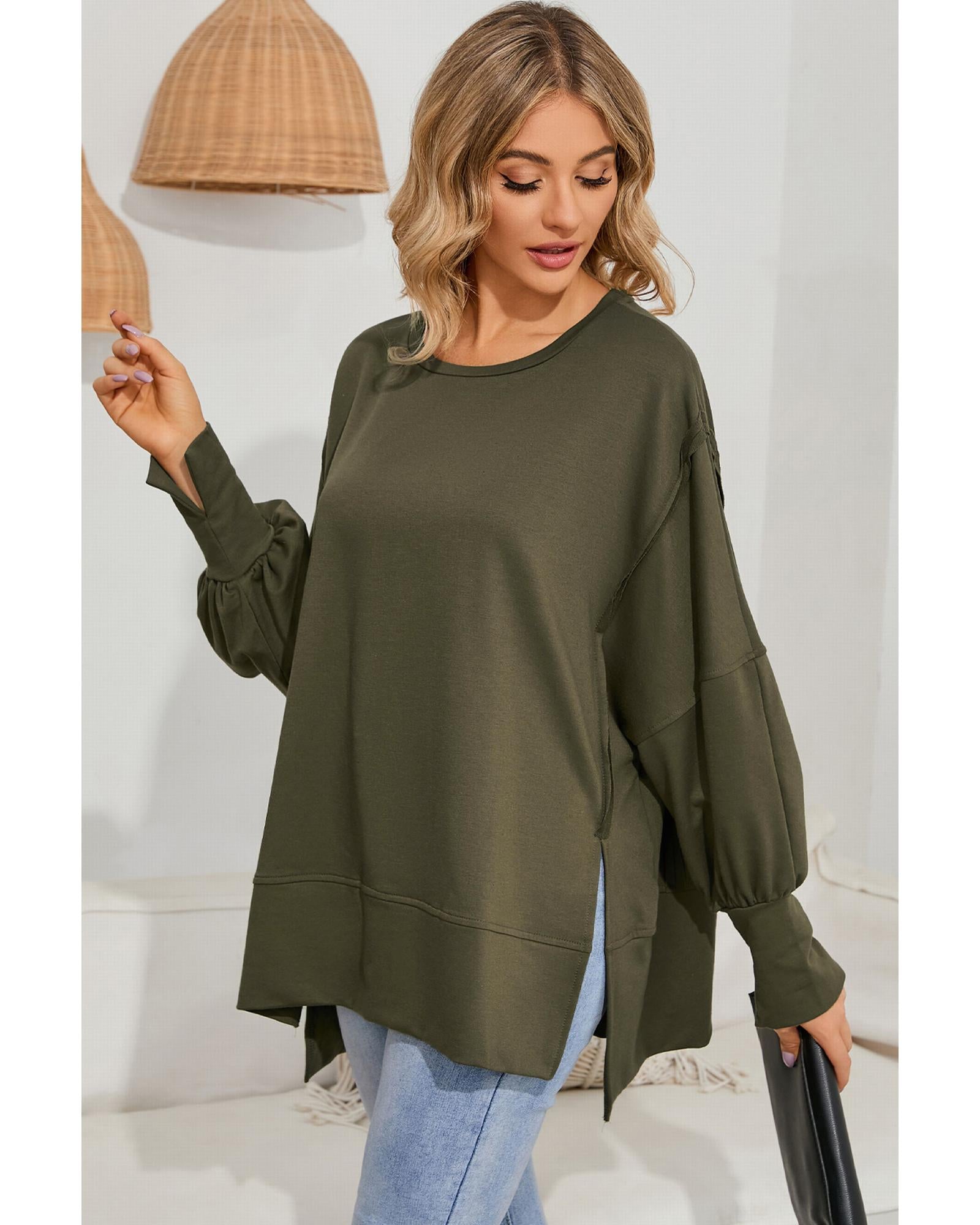 Azura Exchange Oversized Patchwork Drop Shoulder Top - S 3