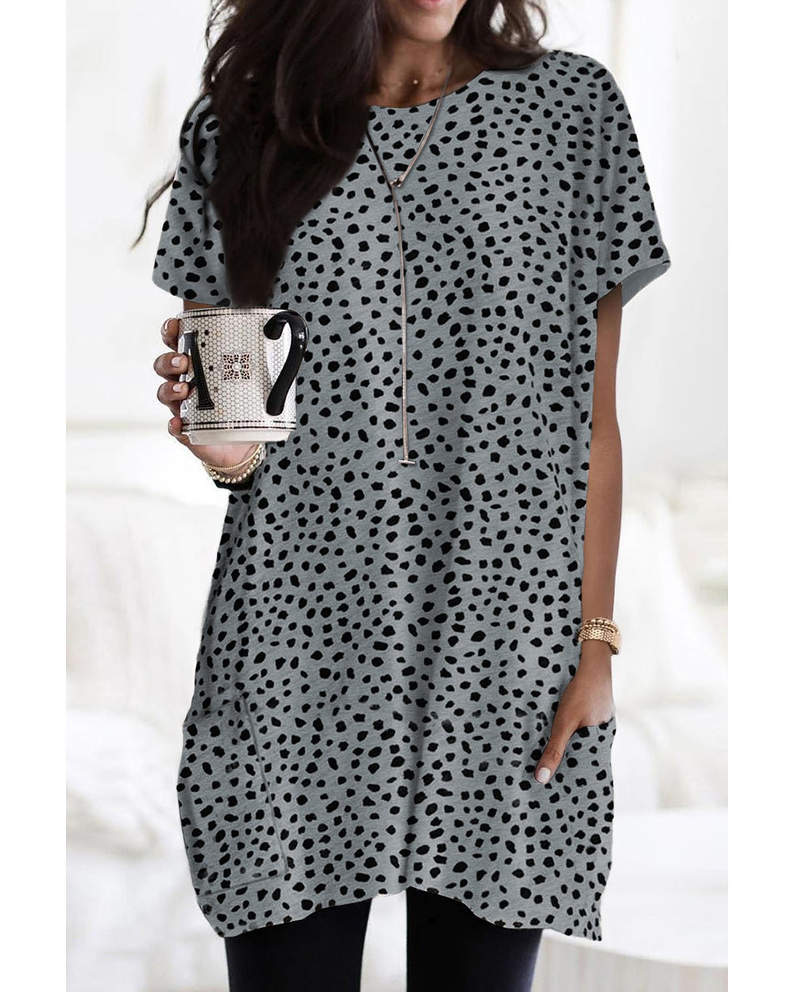 Azura Exchange Leopard Print Tunic Top with Side Pockets - M 3