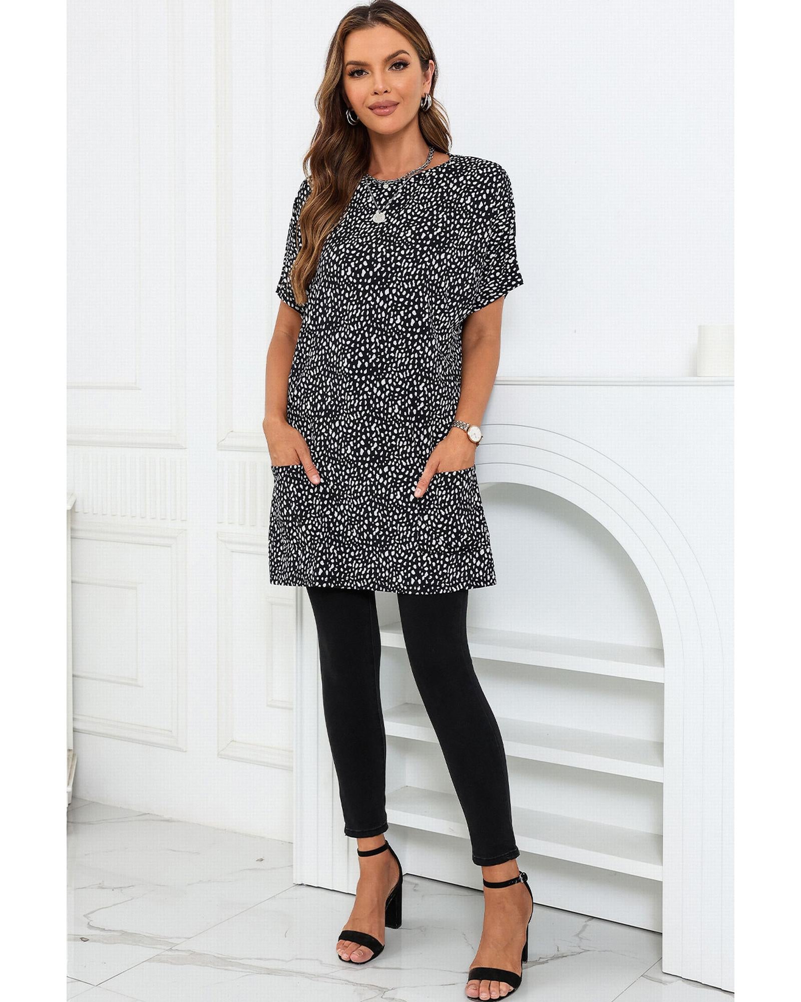 Azura Exchange Leopard Print Tunic Top - S 5