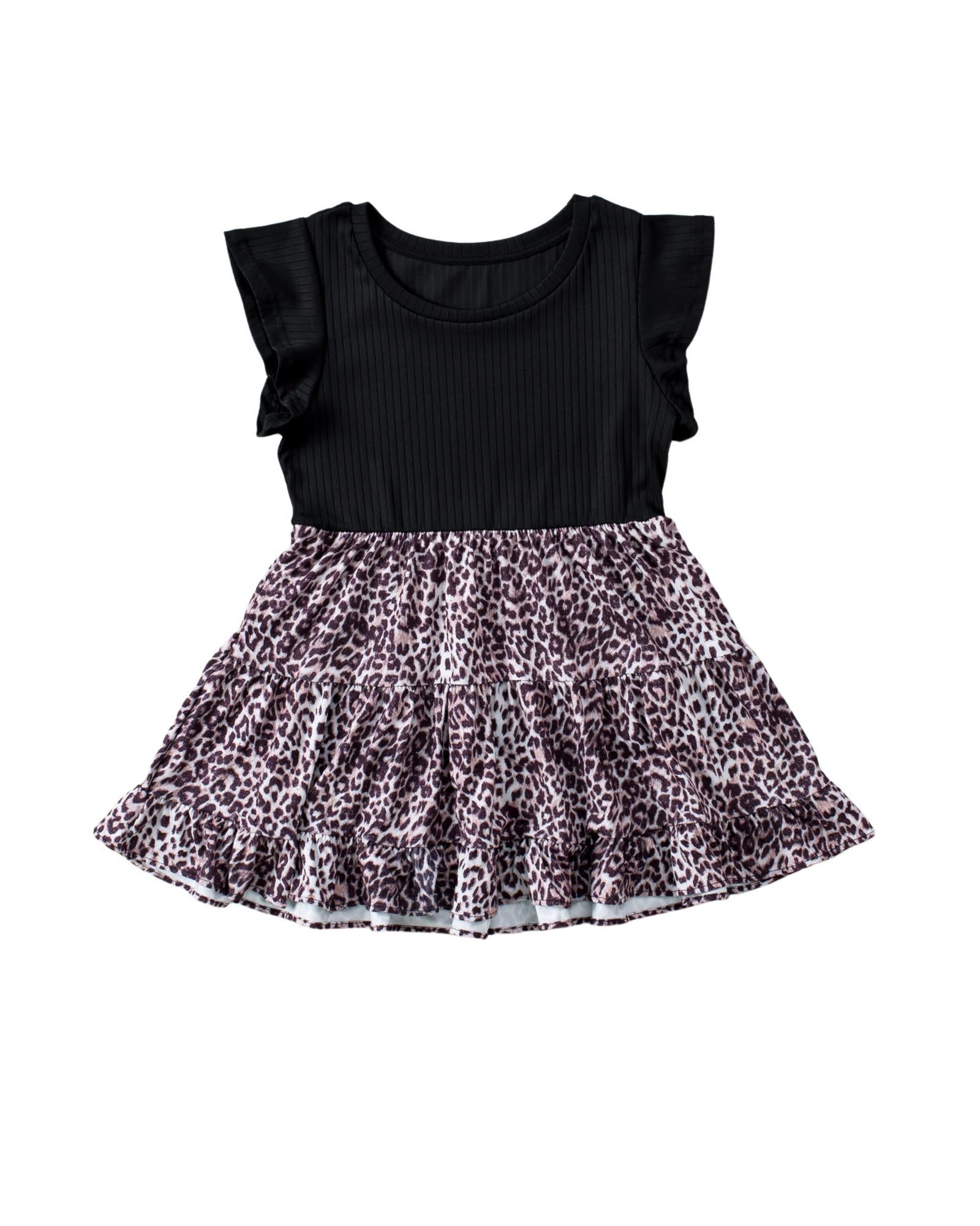 Azura Exchange Ruffle Sleeve Leopard Splice Blouse - M 6