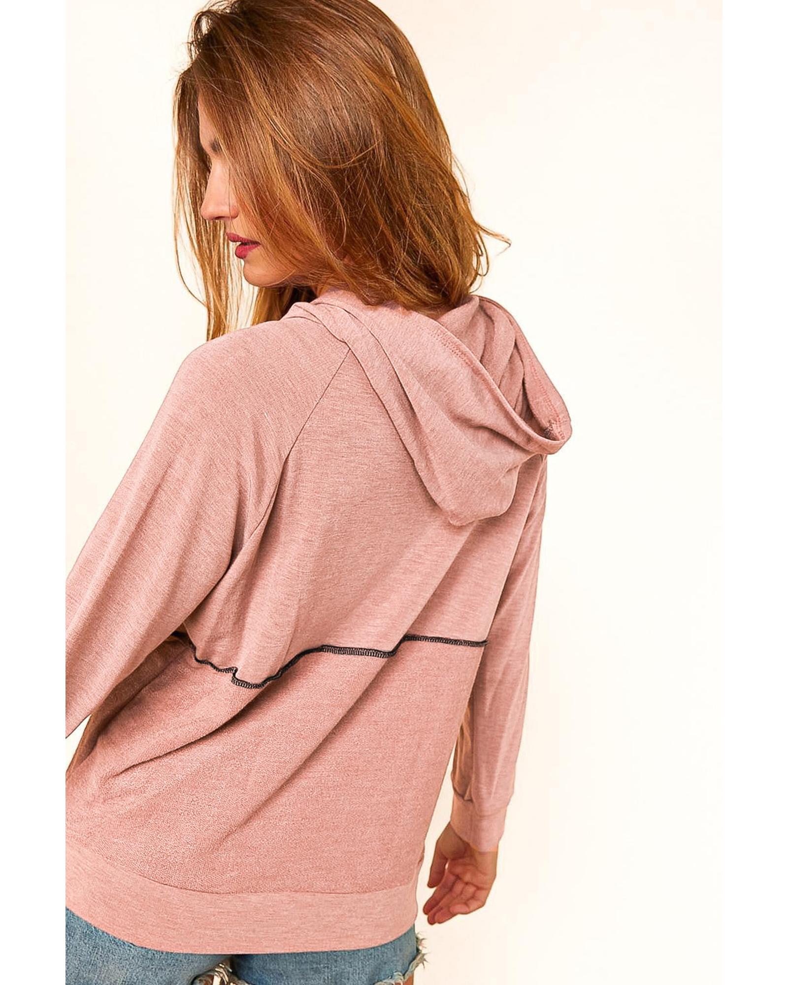 Azura Exchange Princess Line Out Seam Hoodie with Front Buttons - S 6