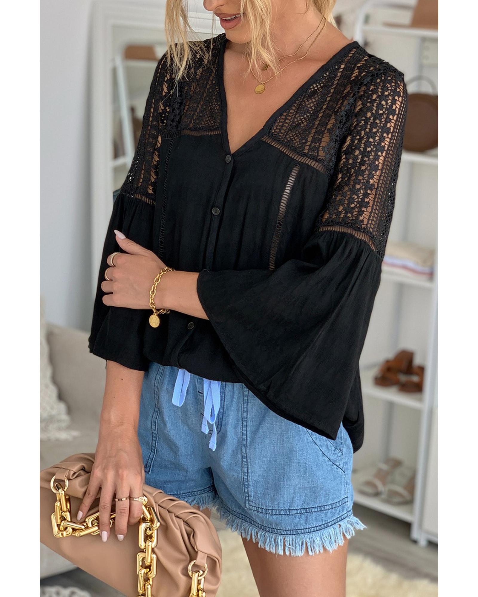 Azura Exchange Lace Blouse - L 6