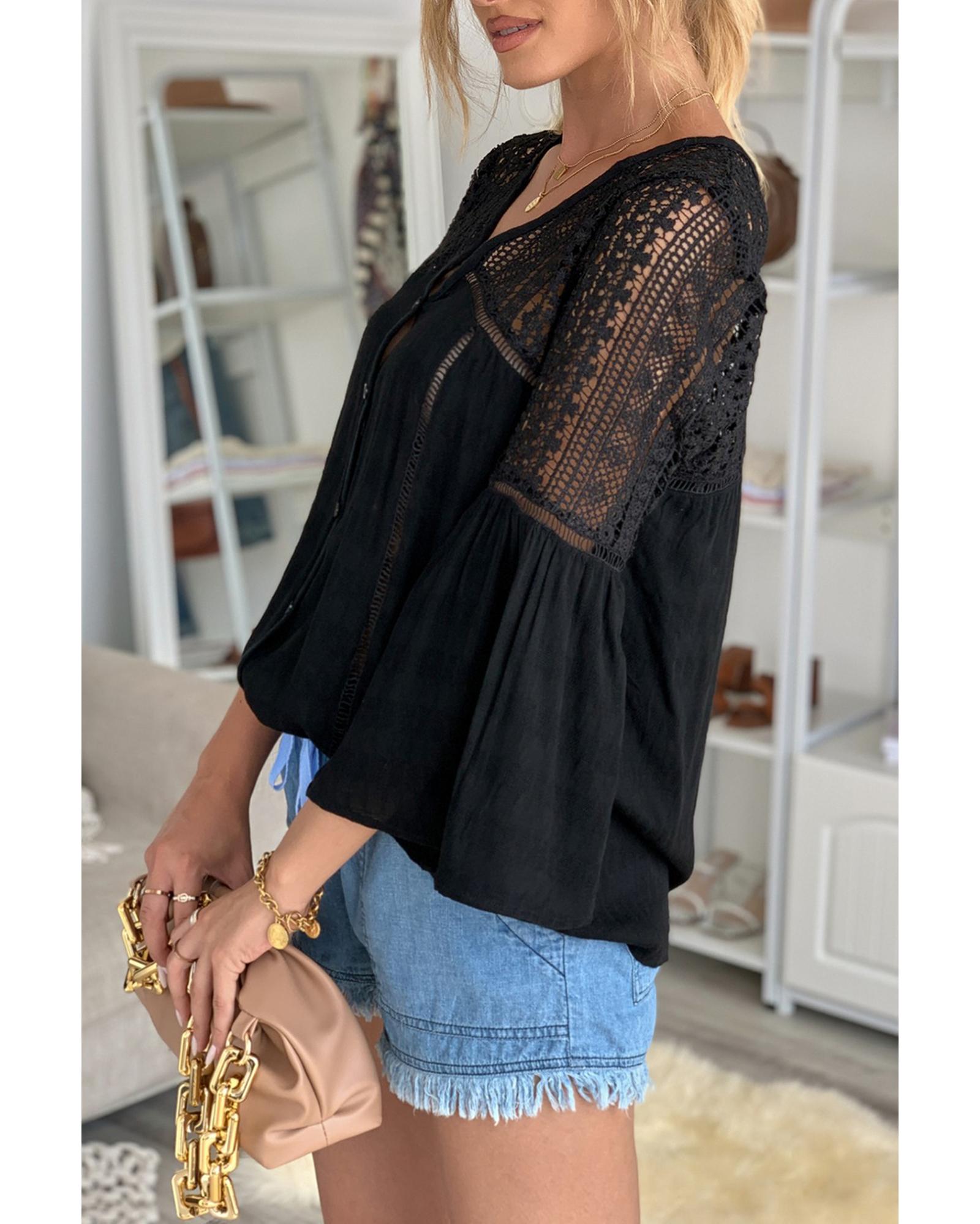 Azura Exchange Lace Blouse - L 8