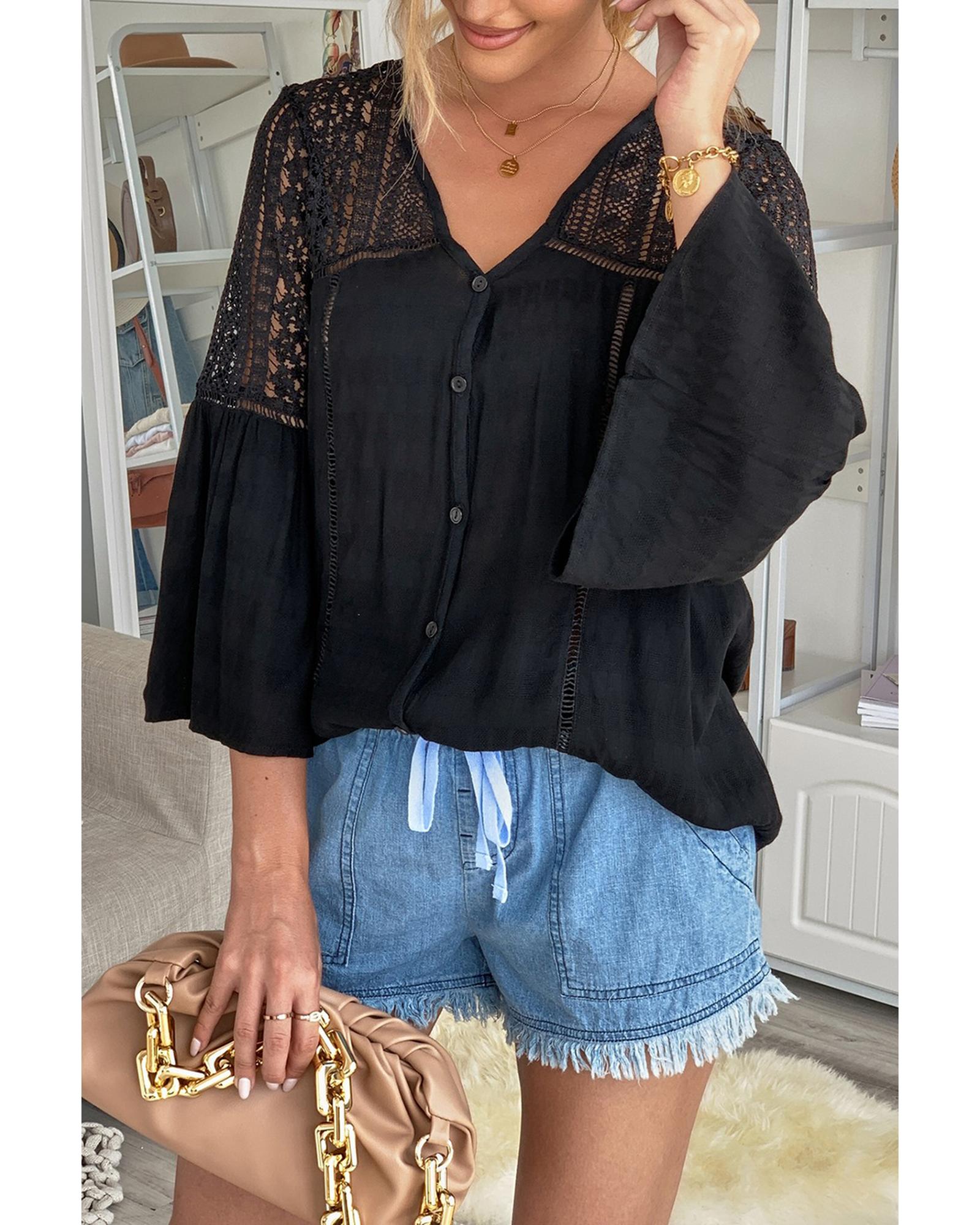Azura Exchange Lace Blouse - M 6