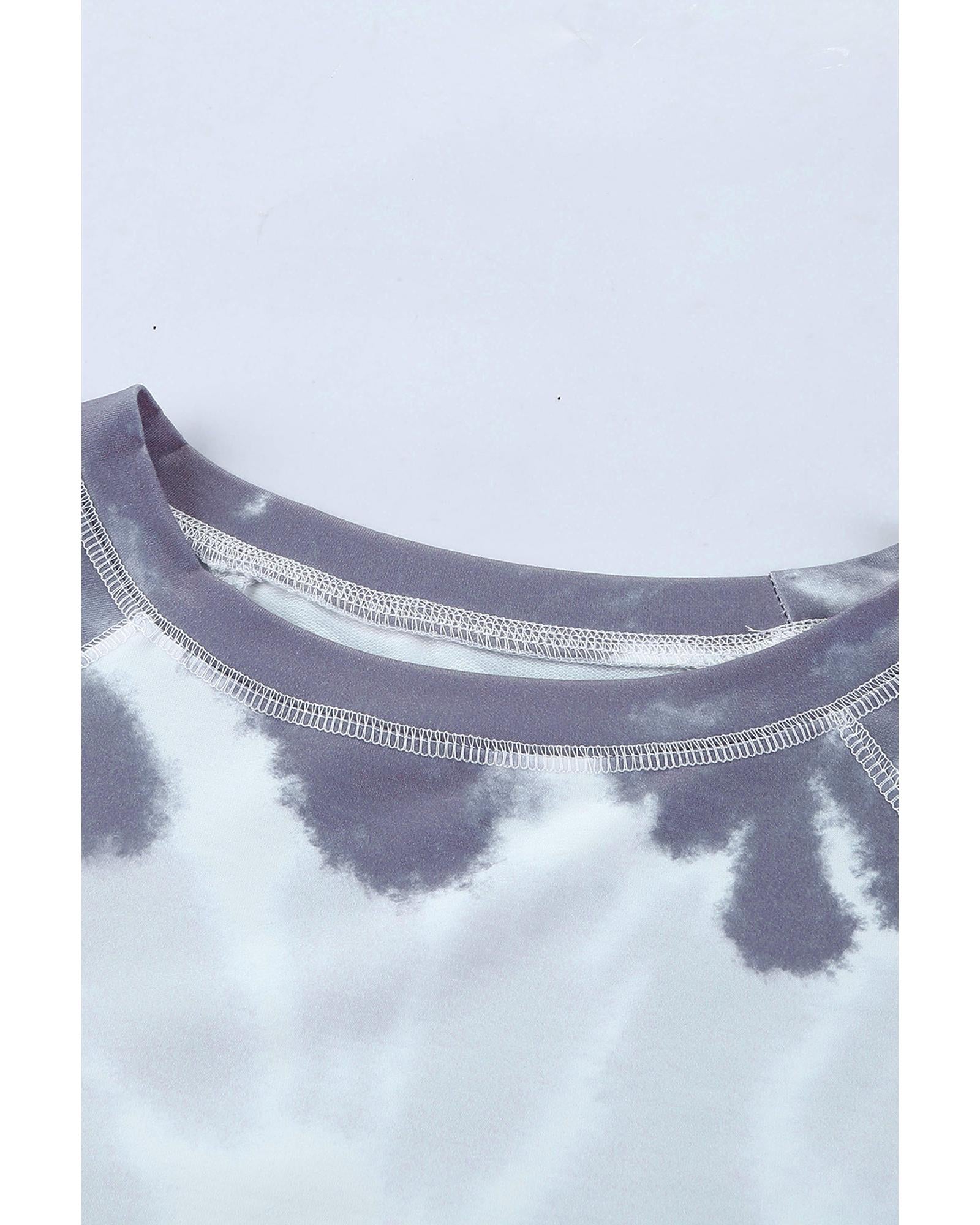 Multicolor Ombre Tie Dye Loose Leisure Sweatshirt - 2XL 5