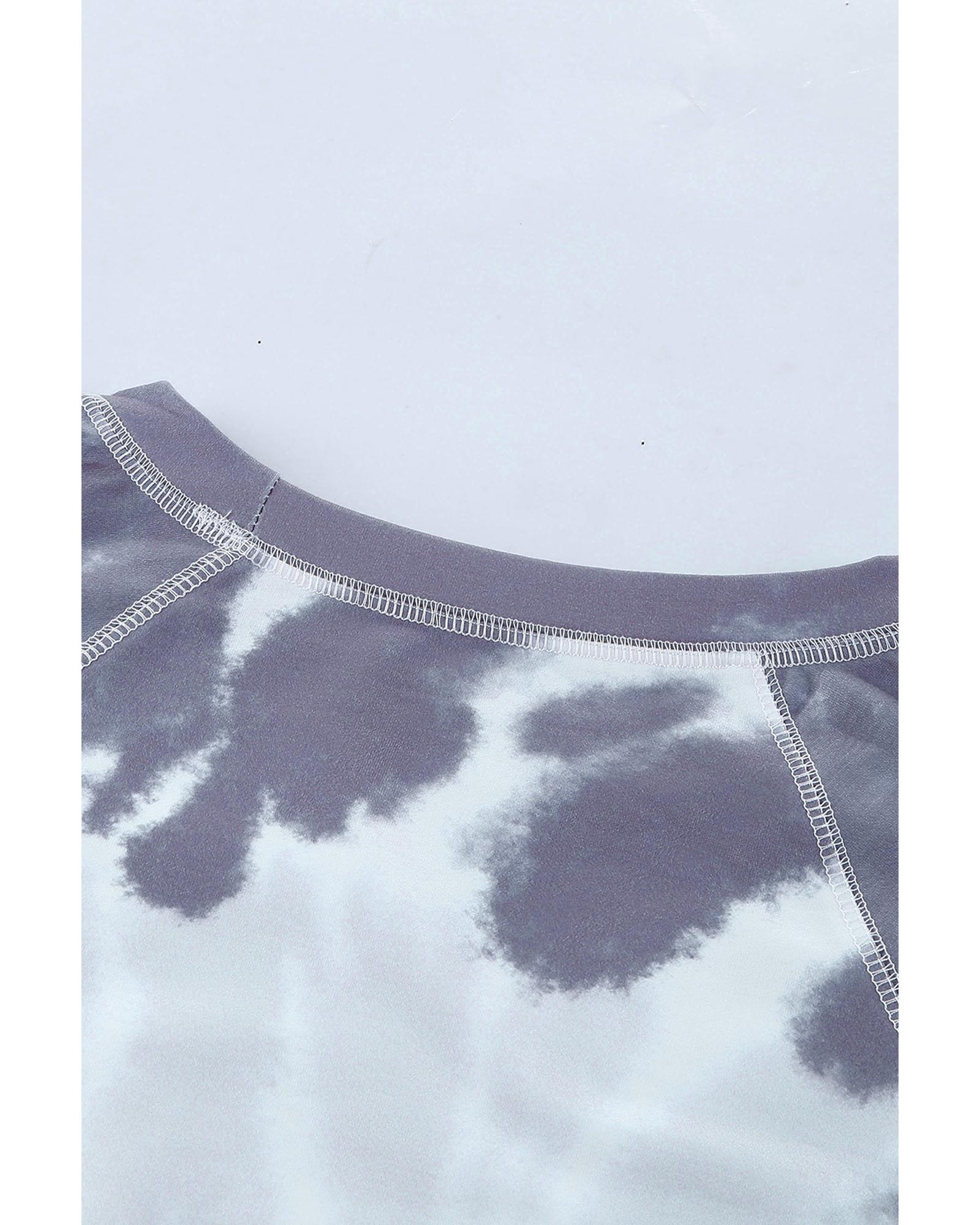 Multicolor Ombre Tie Dye Loose Leisure Sweatshirt - XL