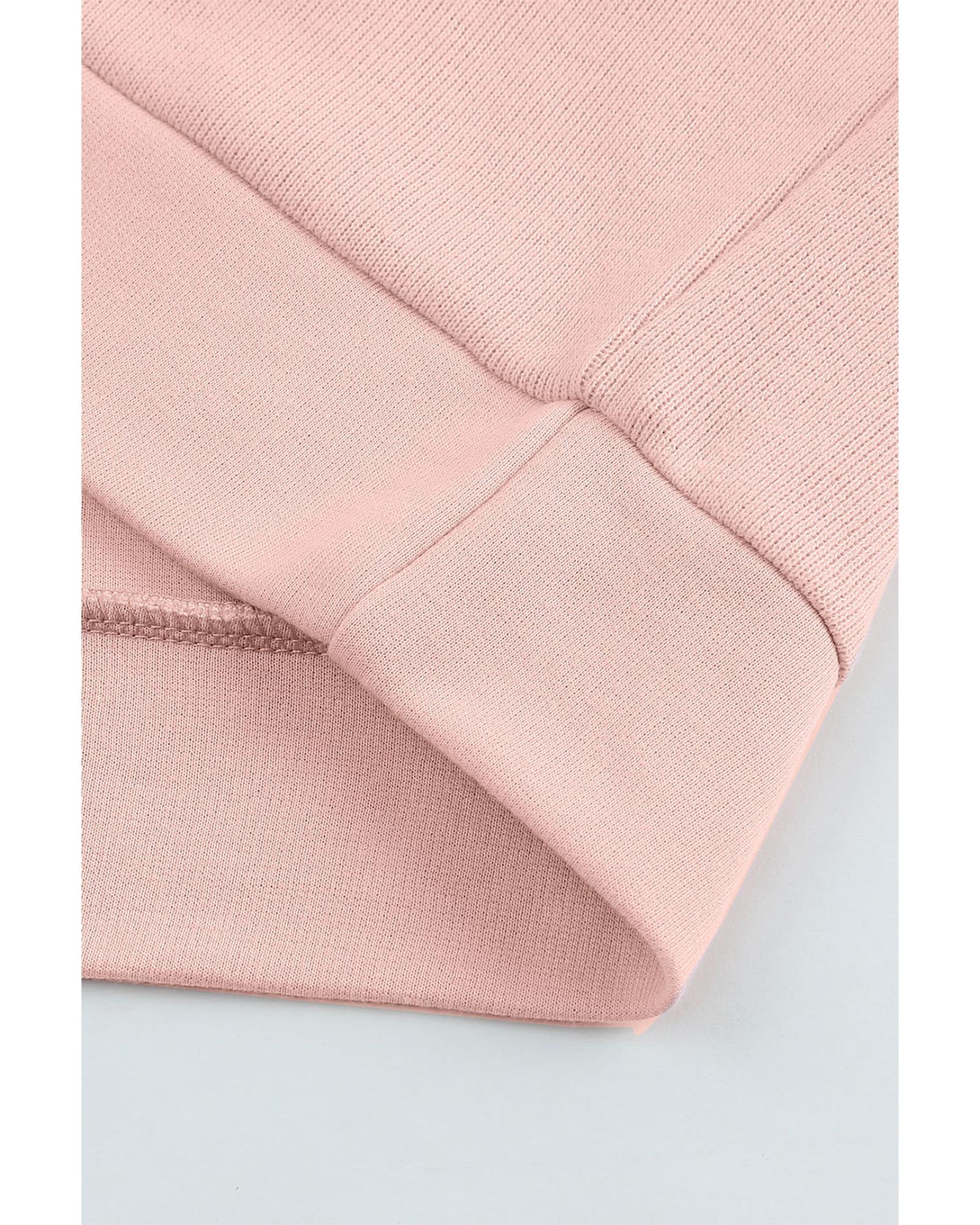 Azura Exchange Button Solid Patchwork Trim Hoodie - L 3