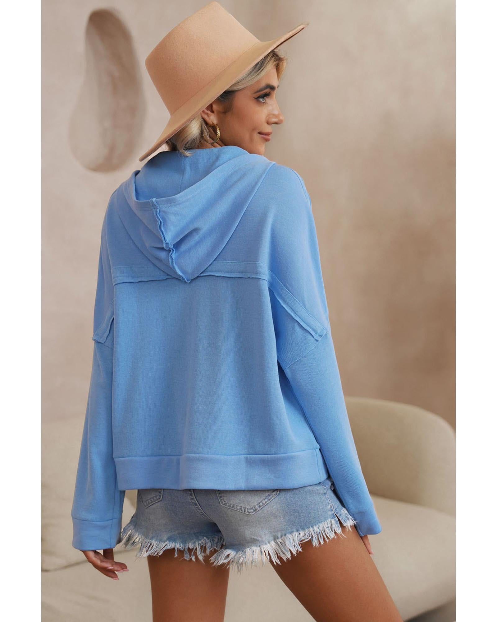 Azura Exchange Button Trim Hoodie - 2XL 4