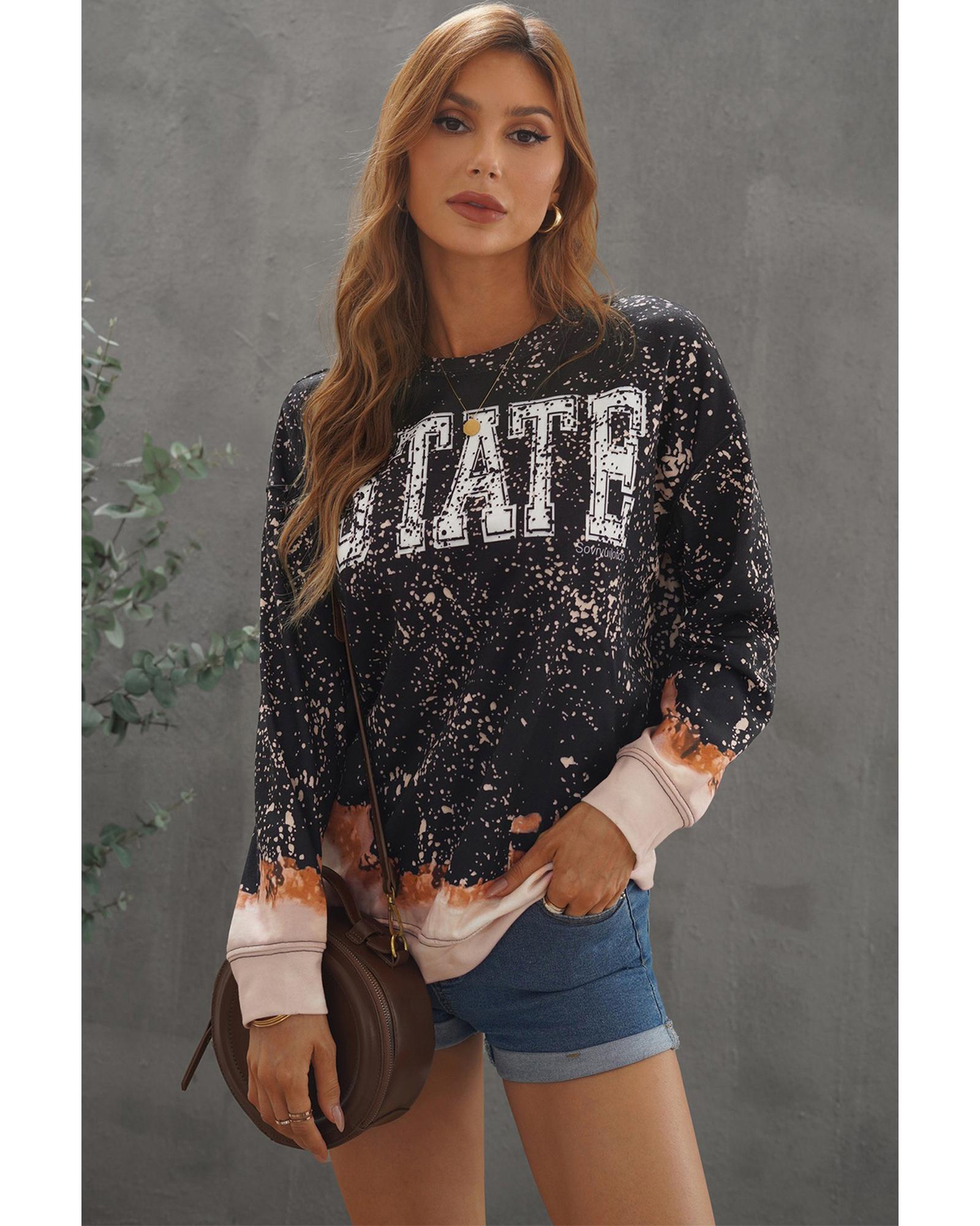Black Bleached Sweatshirt - S 6