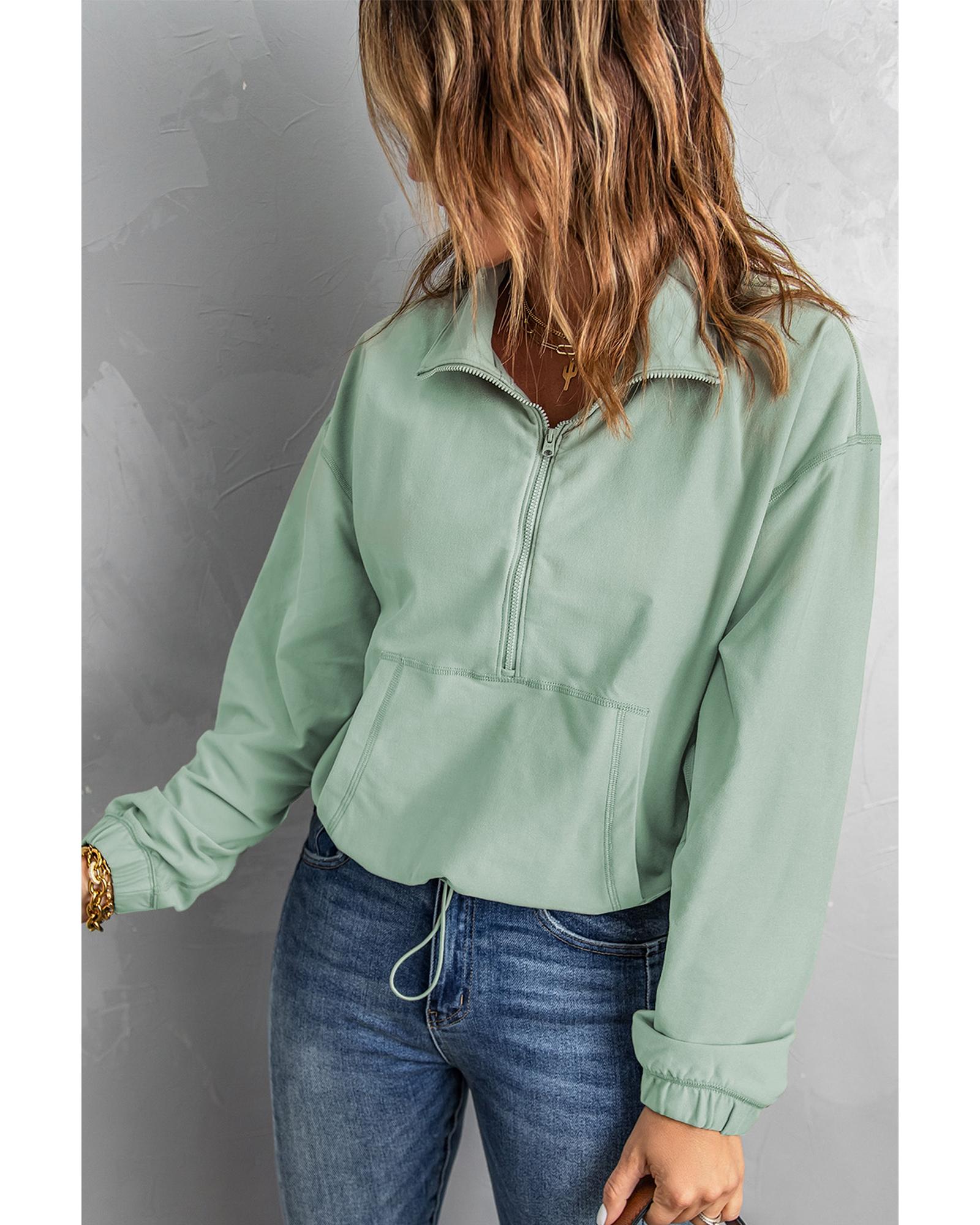Azura Exchange Front Zip Pocket Sweatshirt - L 5