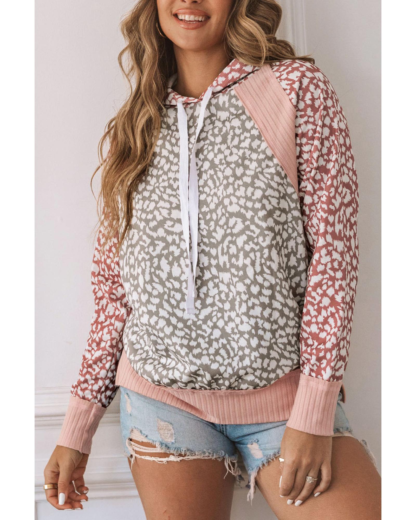 Azura Exchange Leopard Hooded Sweatshirt - L 6