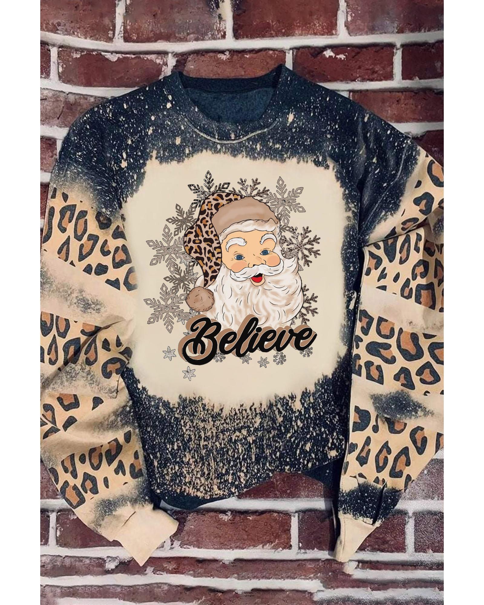 Azura Exchange Santa Clause Bleach Print Graphic Sweatshirt - M 3