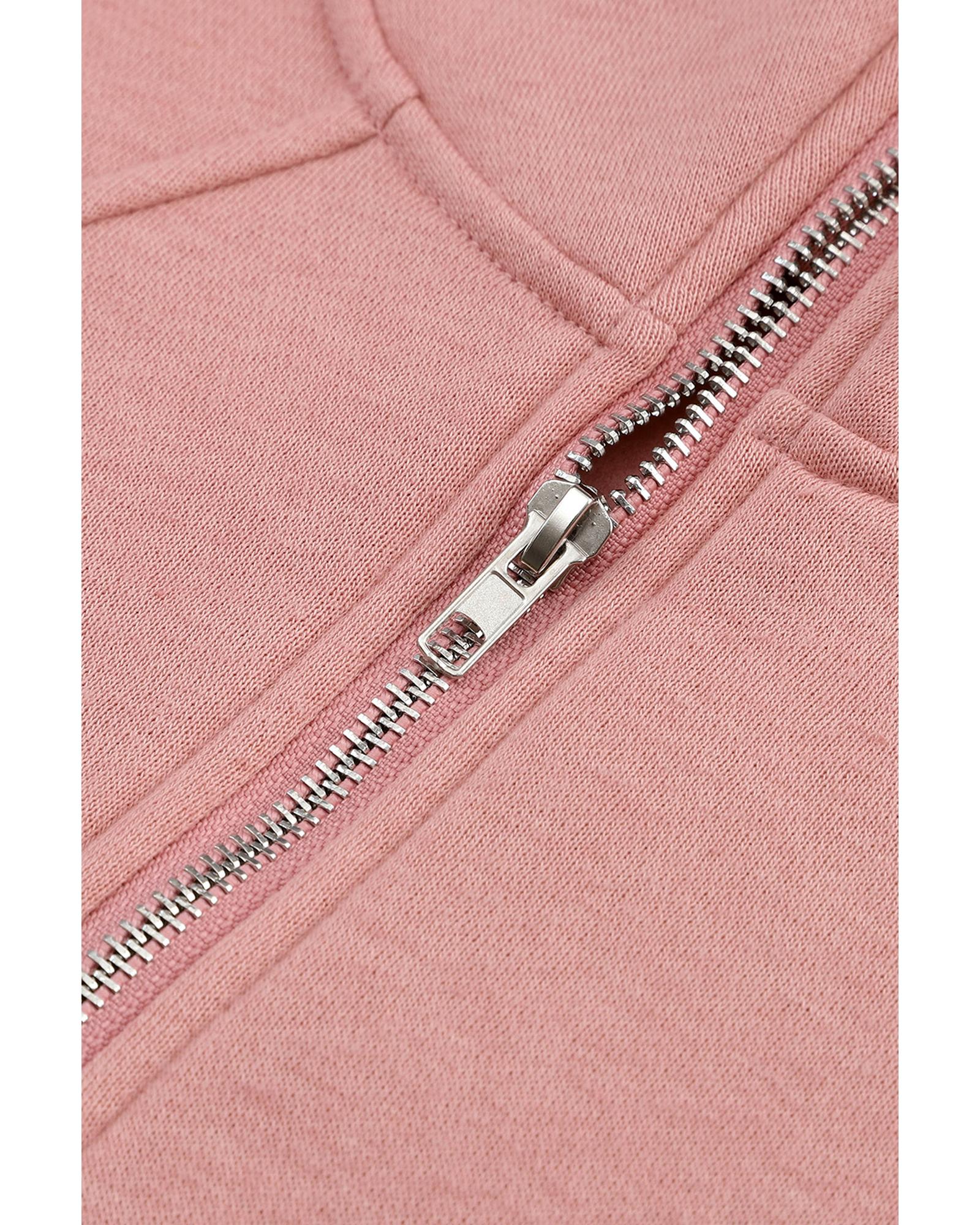 Azura Exchange Quarter Zip Kangaroo Pocket Hoodie - S 3