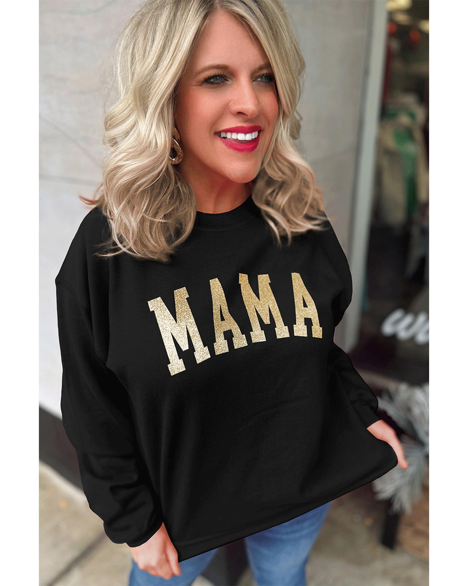 Azura Exchange MAMA Glitter Graphic Sweatshirt - S 5