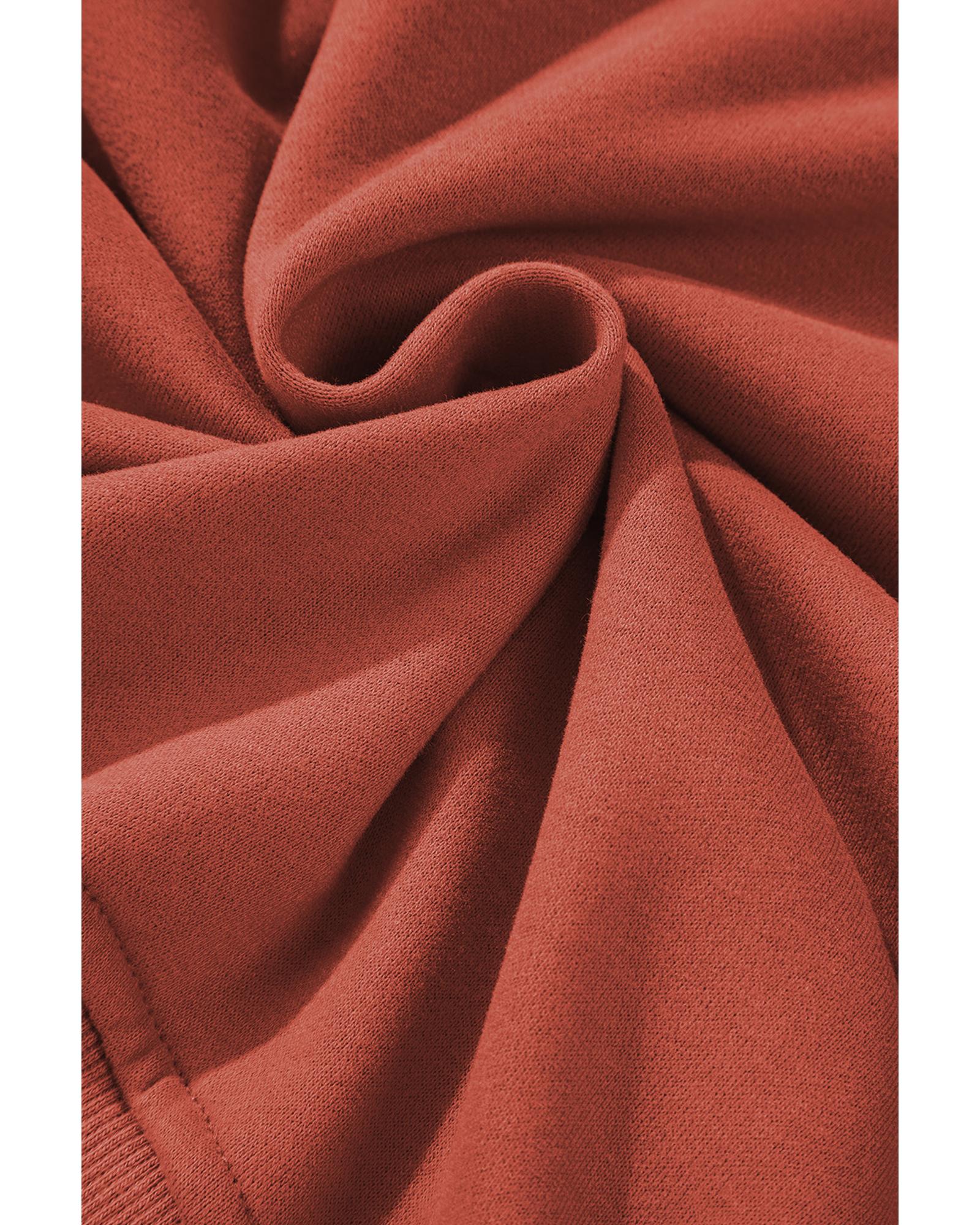 Flamingo Fleece Lined Zip Up Stand Collar Thumbhole Sleeve Sweatshirt - XL 7