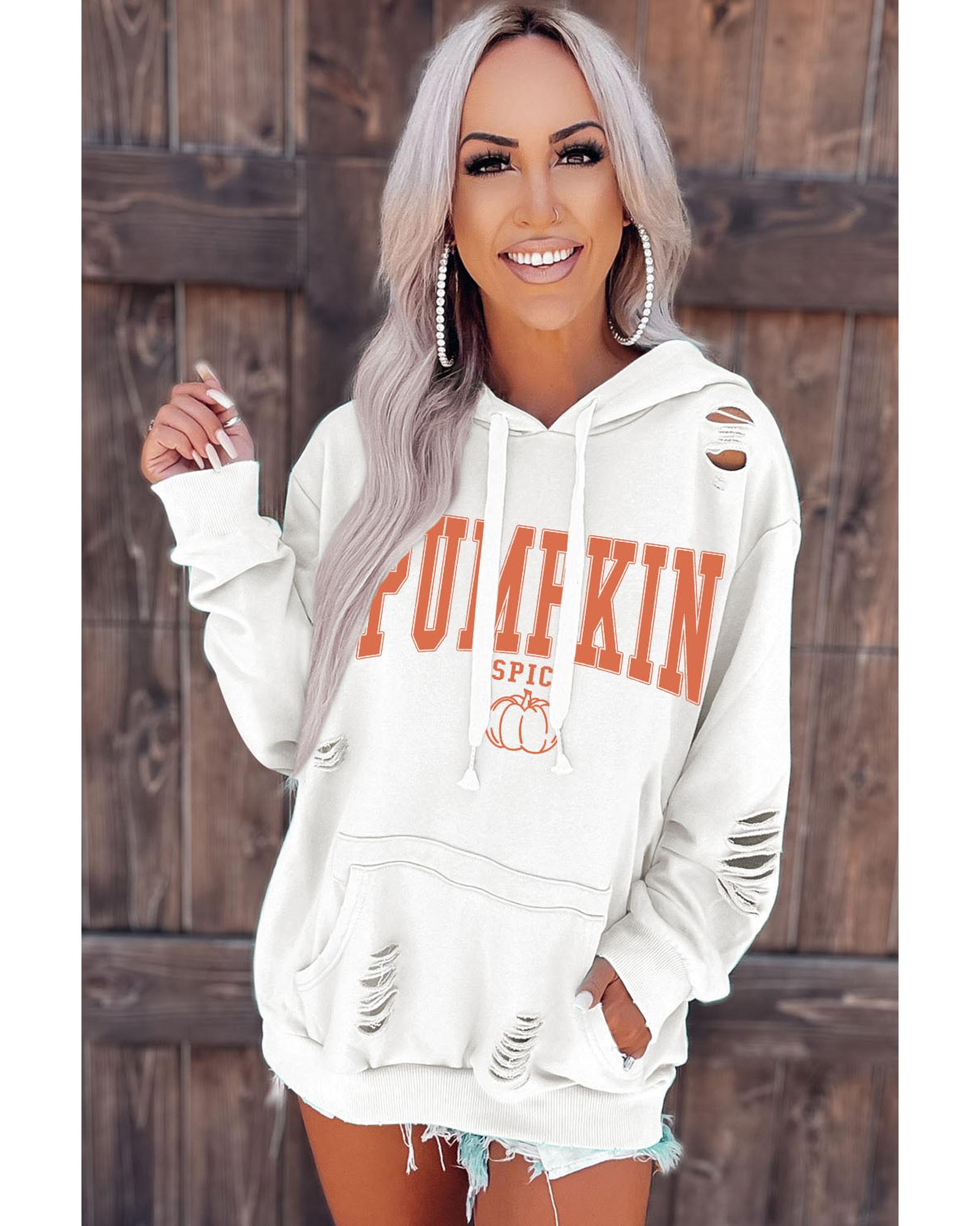 Azura Exchange Pumpkin Spice Distressed Hoodie - S 4