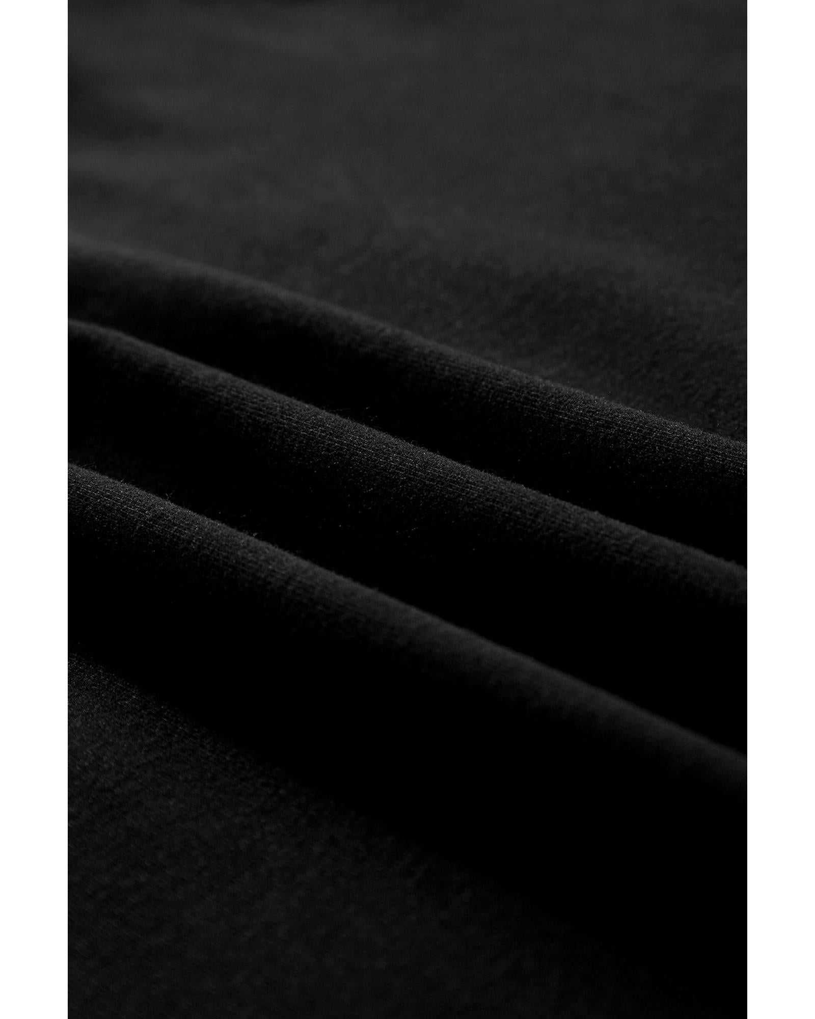 Black Zip-up Stand Neck Kangaroo Pocket Sweatshirt - M 10