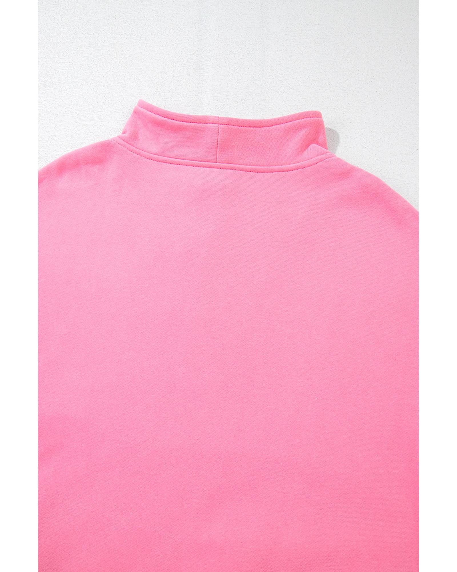 Bonbon Zip-up Stand Neck Kangaroo Pocket Sweatshirt - M 6