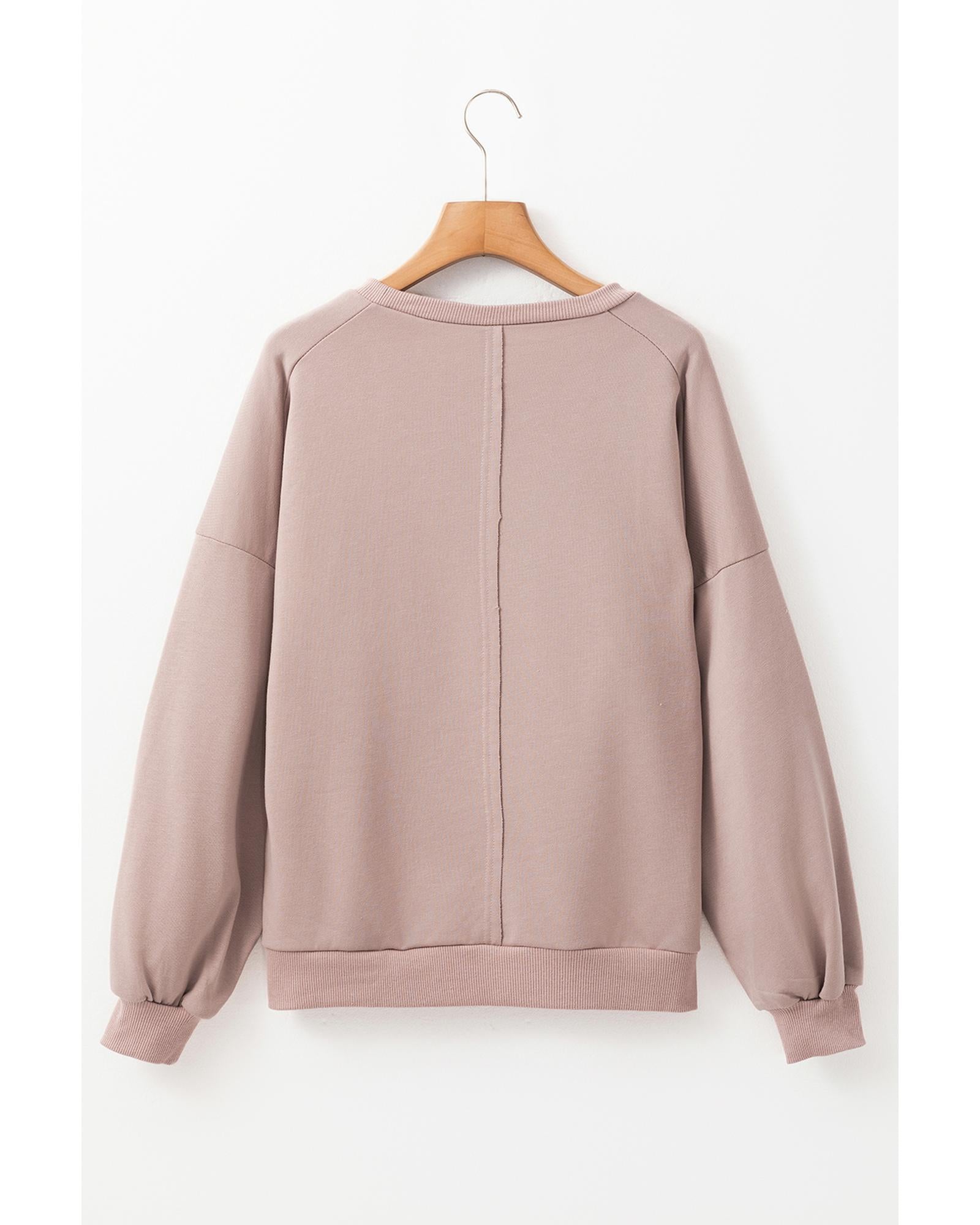 Goat Floral Peace Symbol Drop Shoulder Sweatshirt - M