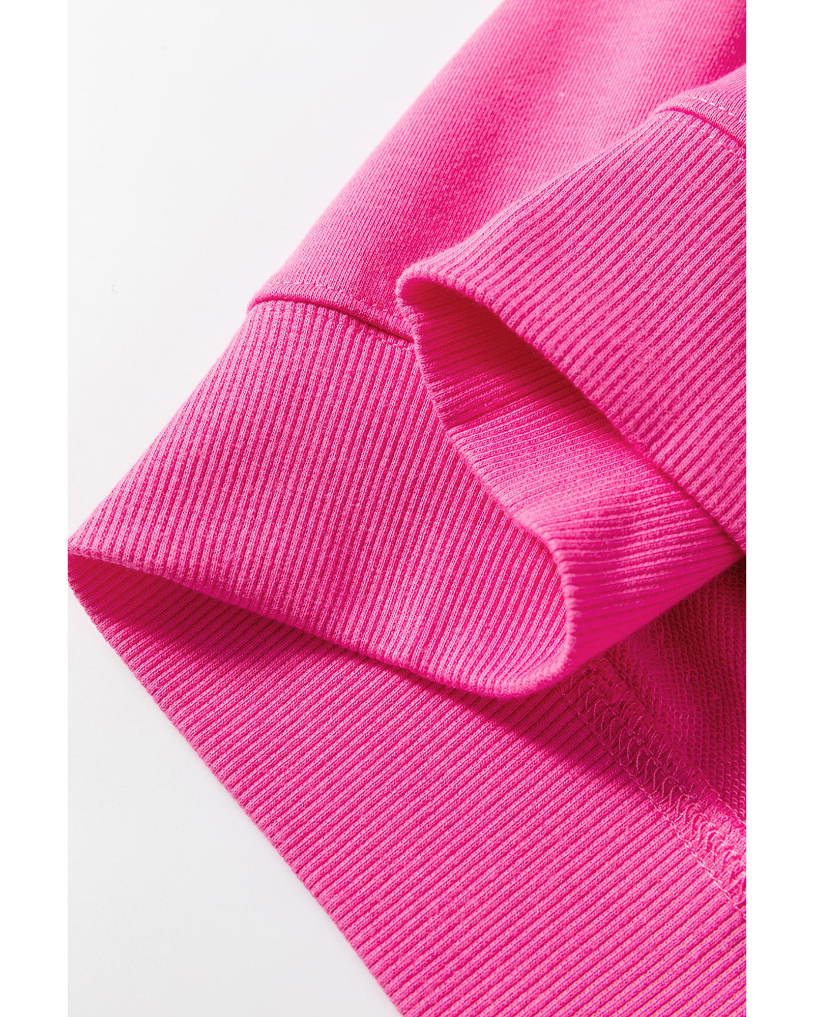 Rose Red Floral MAMA Embroidered Graphic Pullover Sweatshirt - L