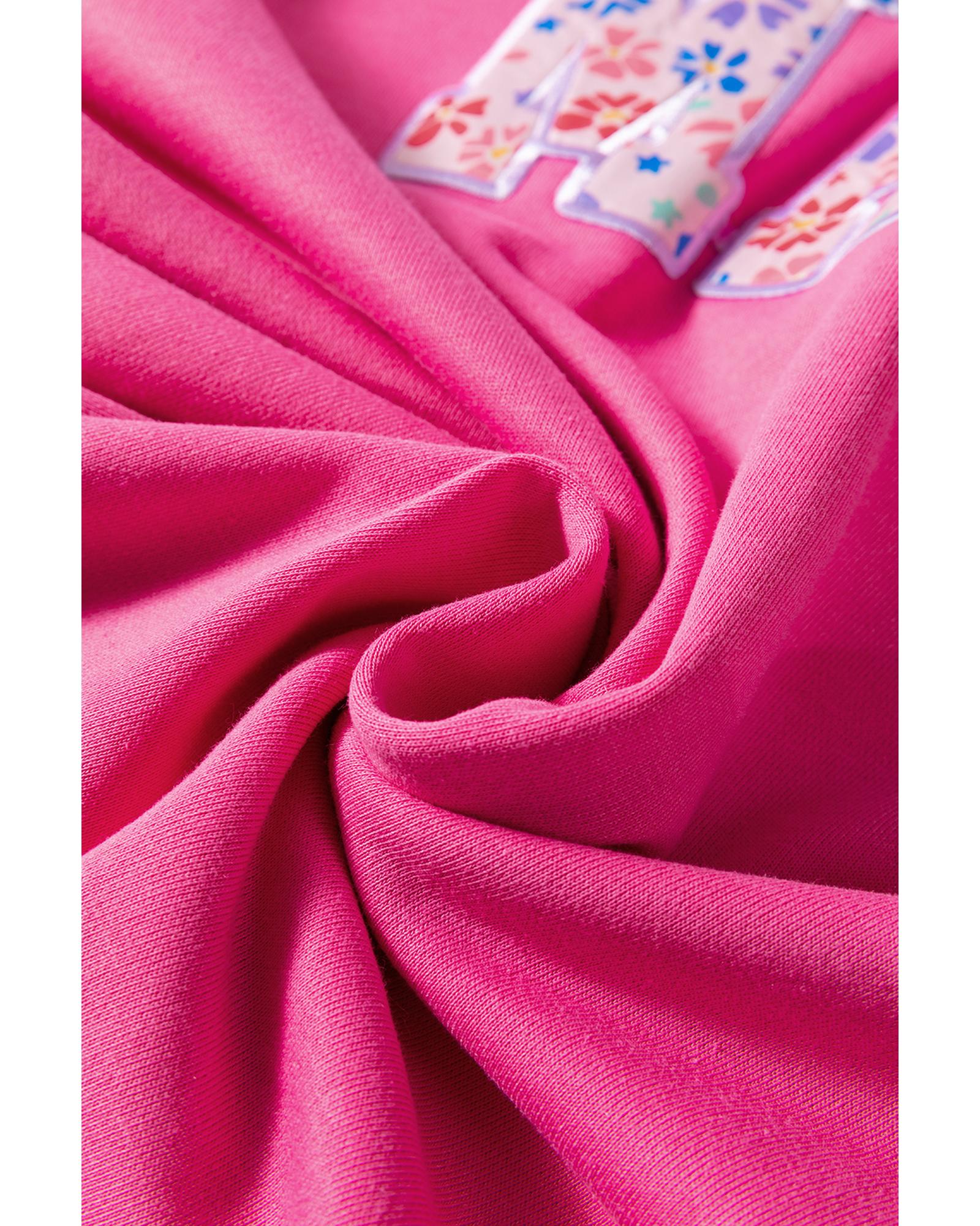 Rose Red Floral MAMA Embroidered Graphic Pullover Sweatshirt - L 3