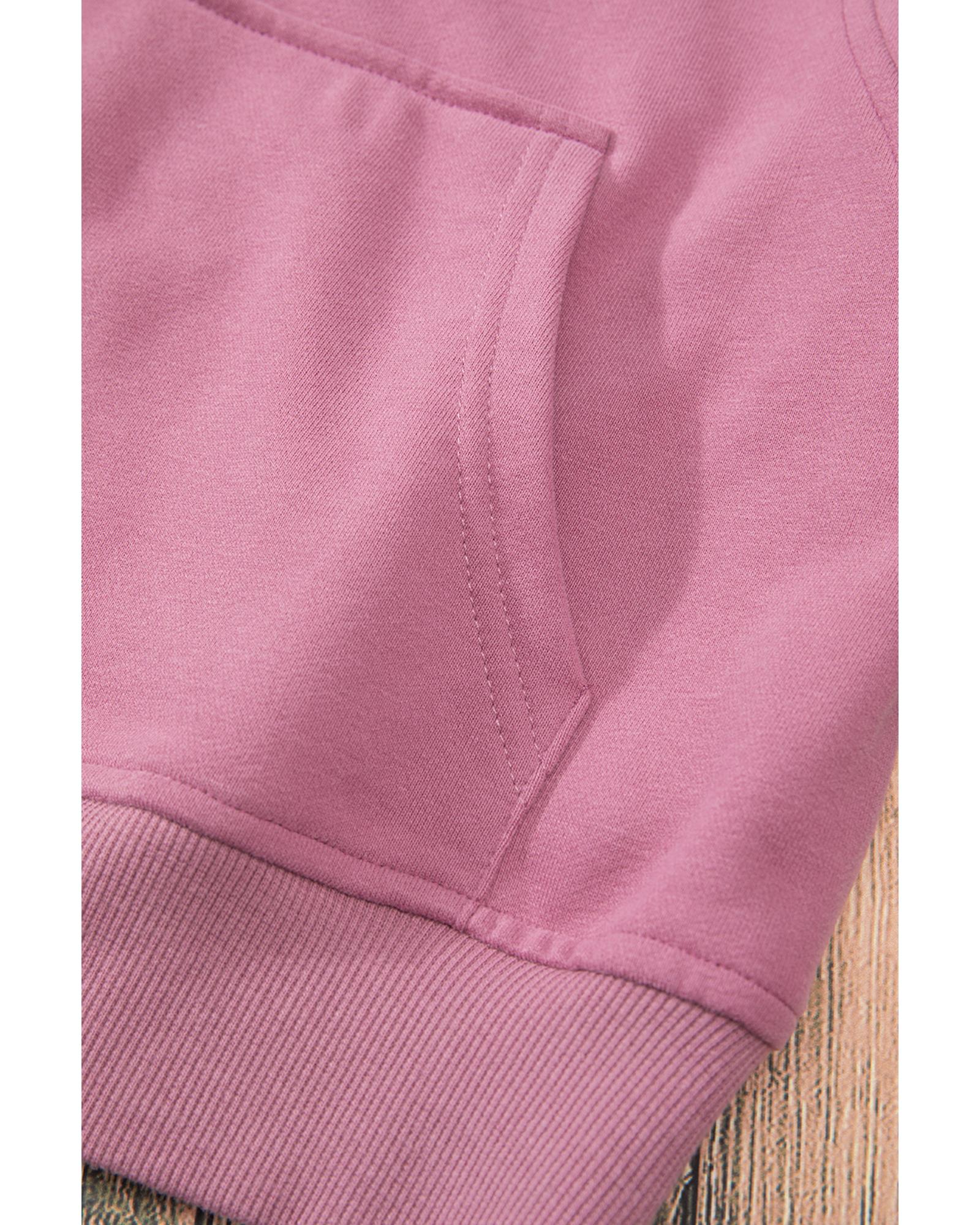 Valerian Quarter Zip Stand Neck Kangaroo Pocket Sweatshirt - XL