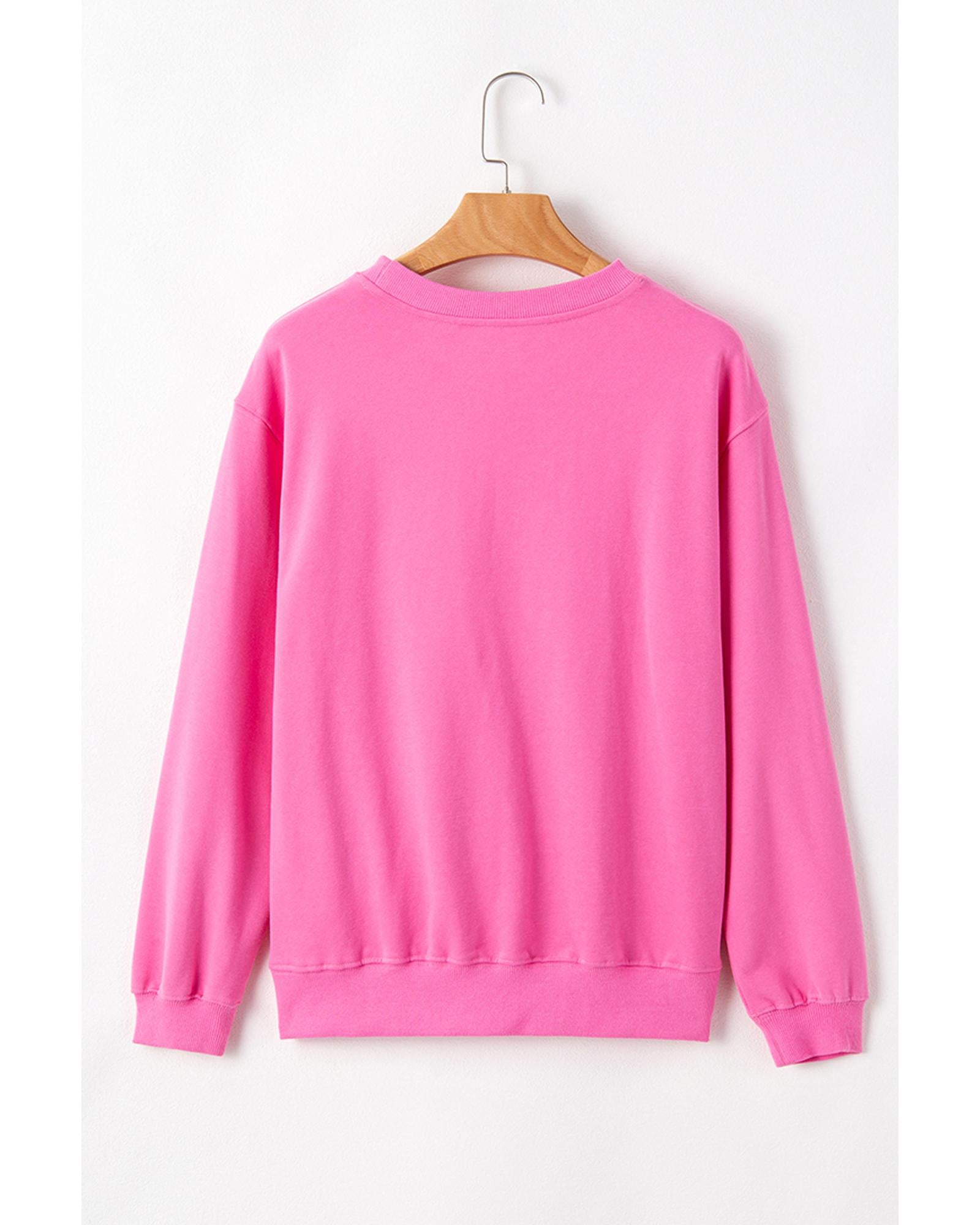 Bonbon Plain Drop Shoulder Crewneck Pullover Sweatshirt - L 4