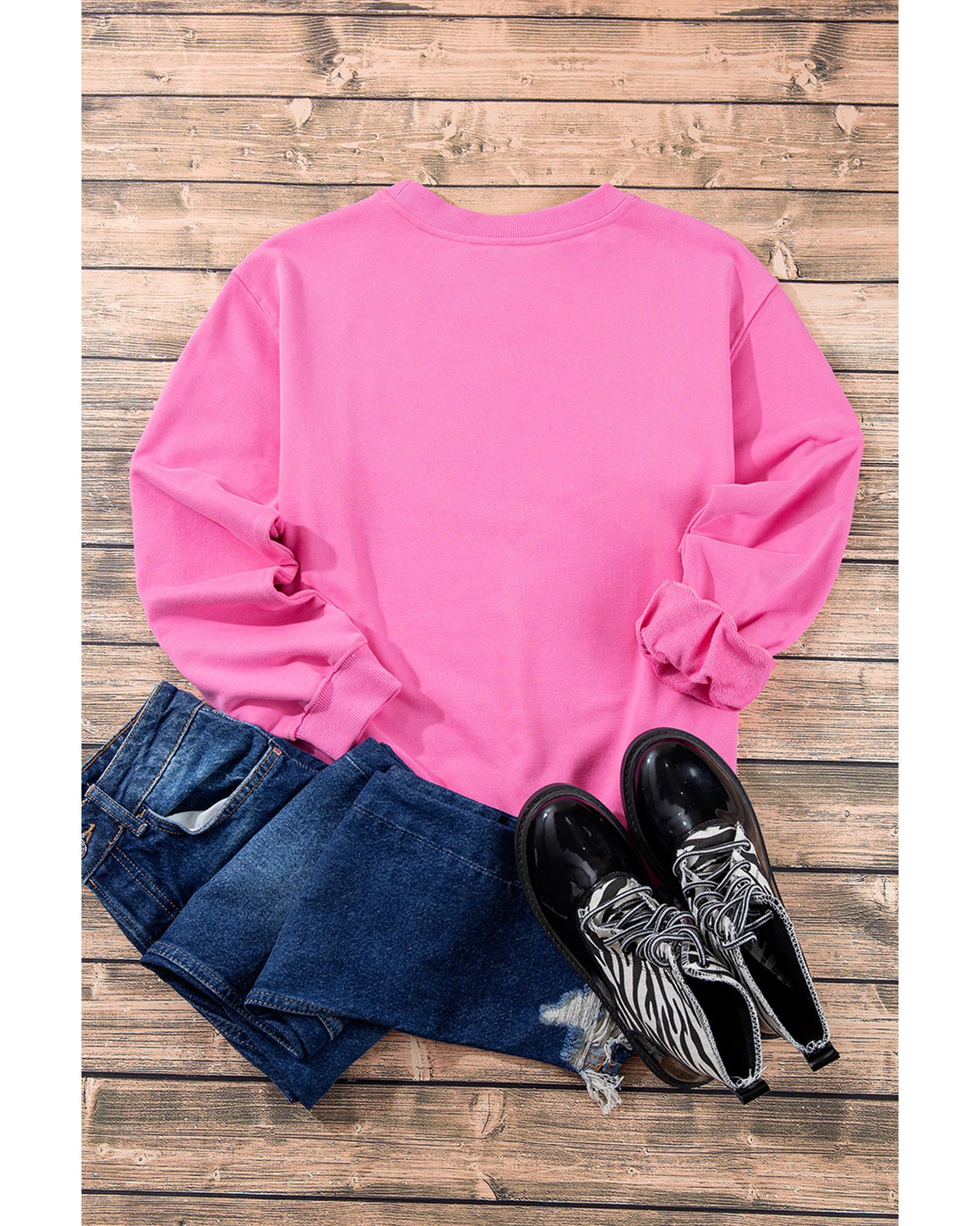 Bonbon Plain Drop Shoulder Crewneck Pullover Sweatshirt - L 6