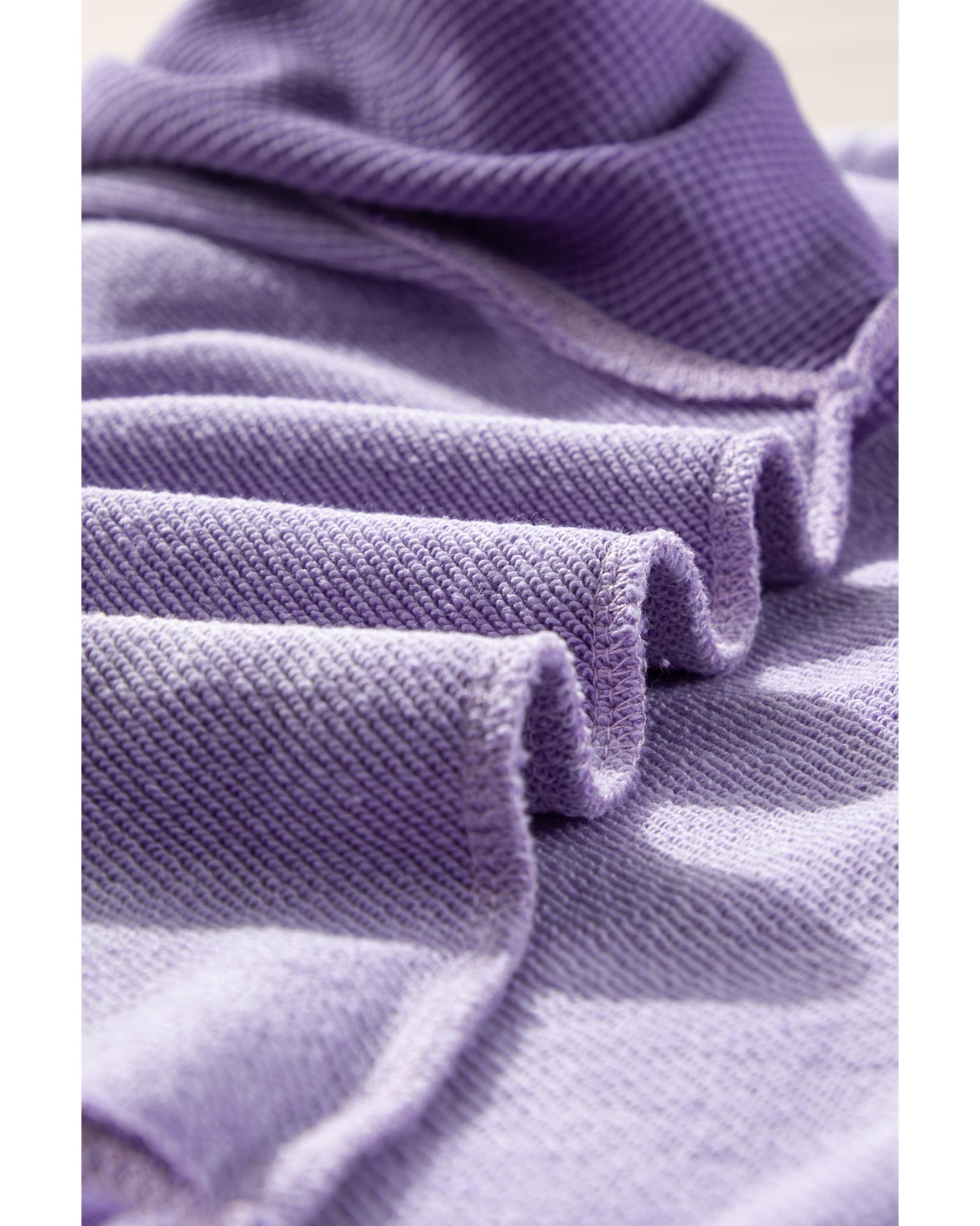 Orchid Petal Solid Waffle Knit Patchwork Raglan Sleeve Sweatshirt - XL 6