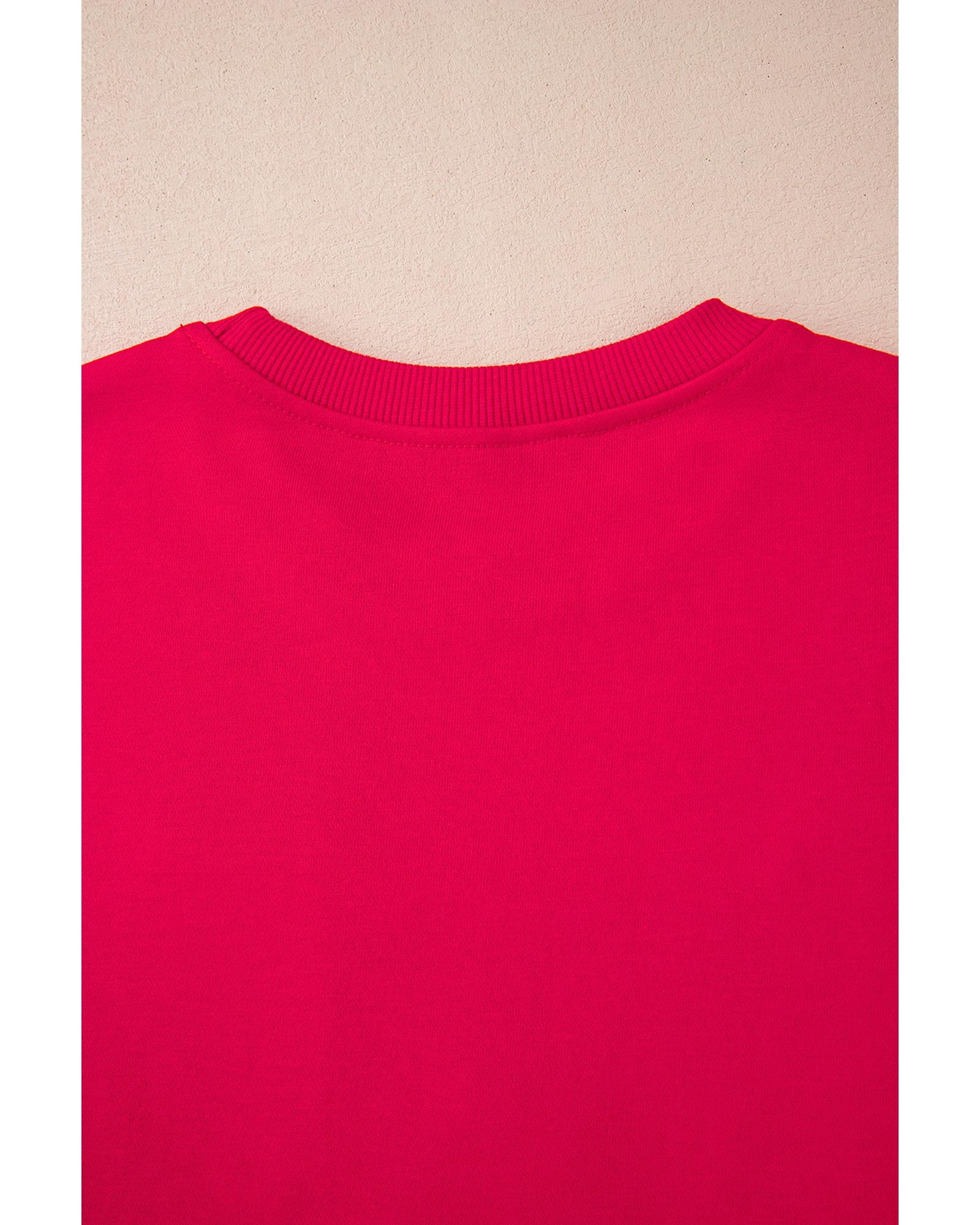 Fiery Red Christmas Santa Baby Tinsel Graphic Sweatshirt - M 6