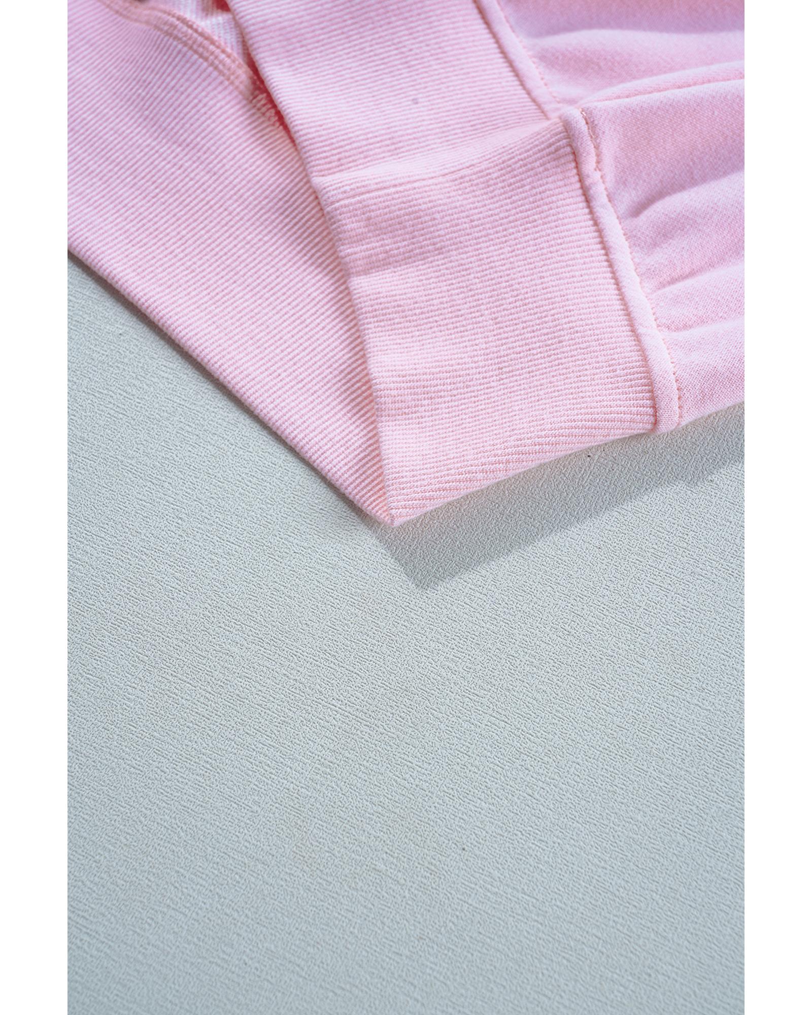 Pink Hugs and Kisses Pop Up Embroidered Raglan Sleeve Sweatshirt - XL