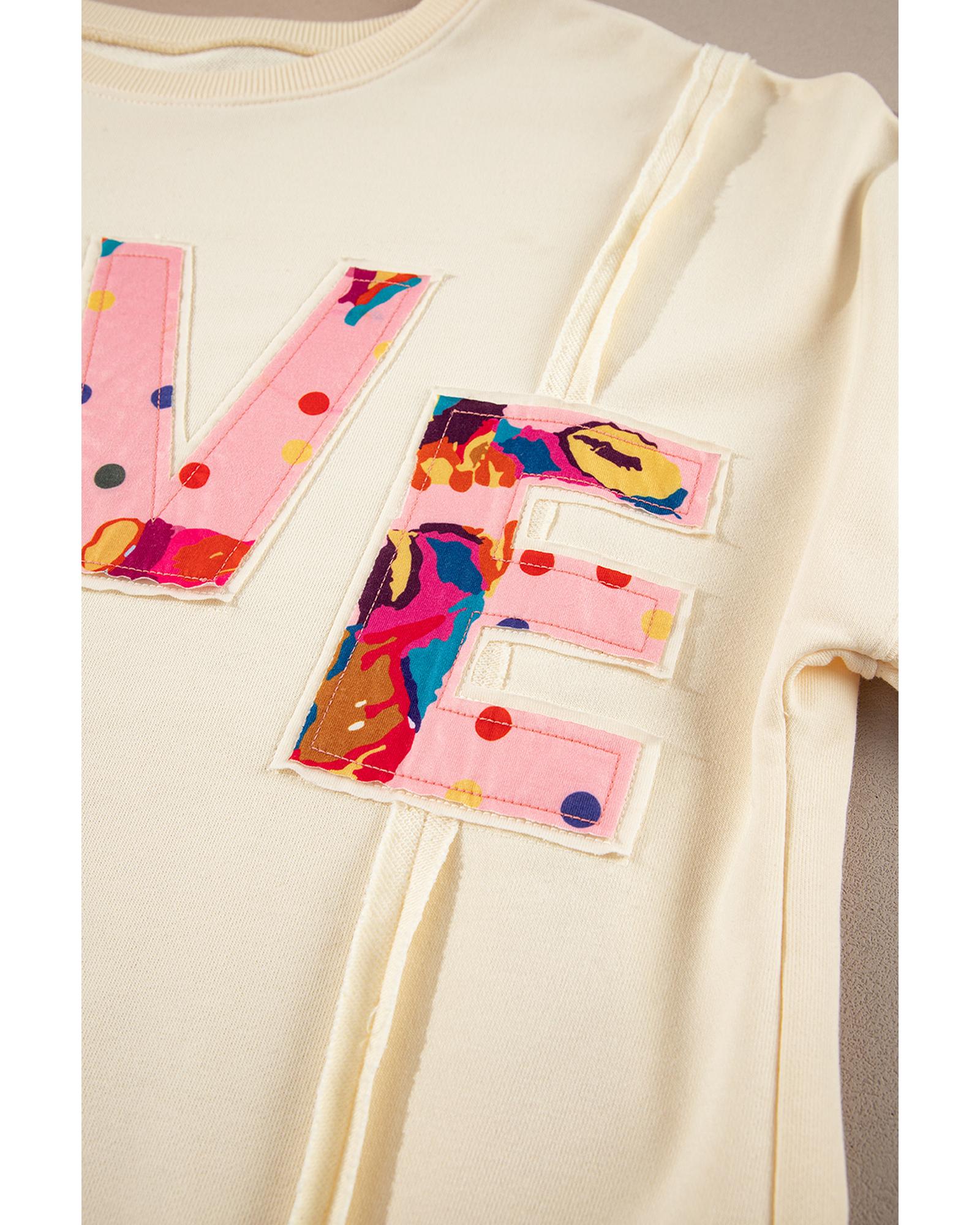 Apricot LOVE PATCH Graphic Oversized Sweatshirt - XL 8