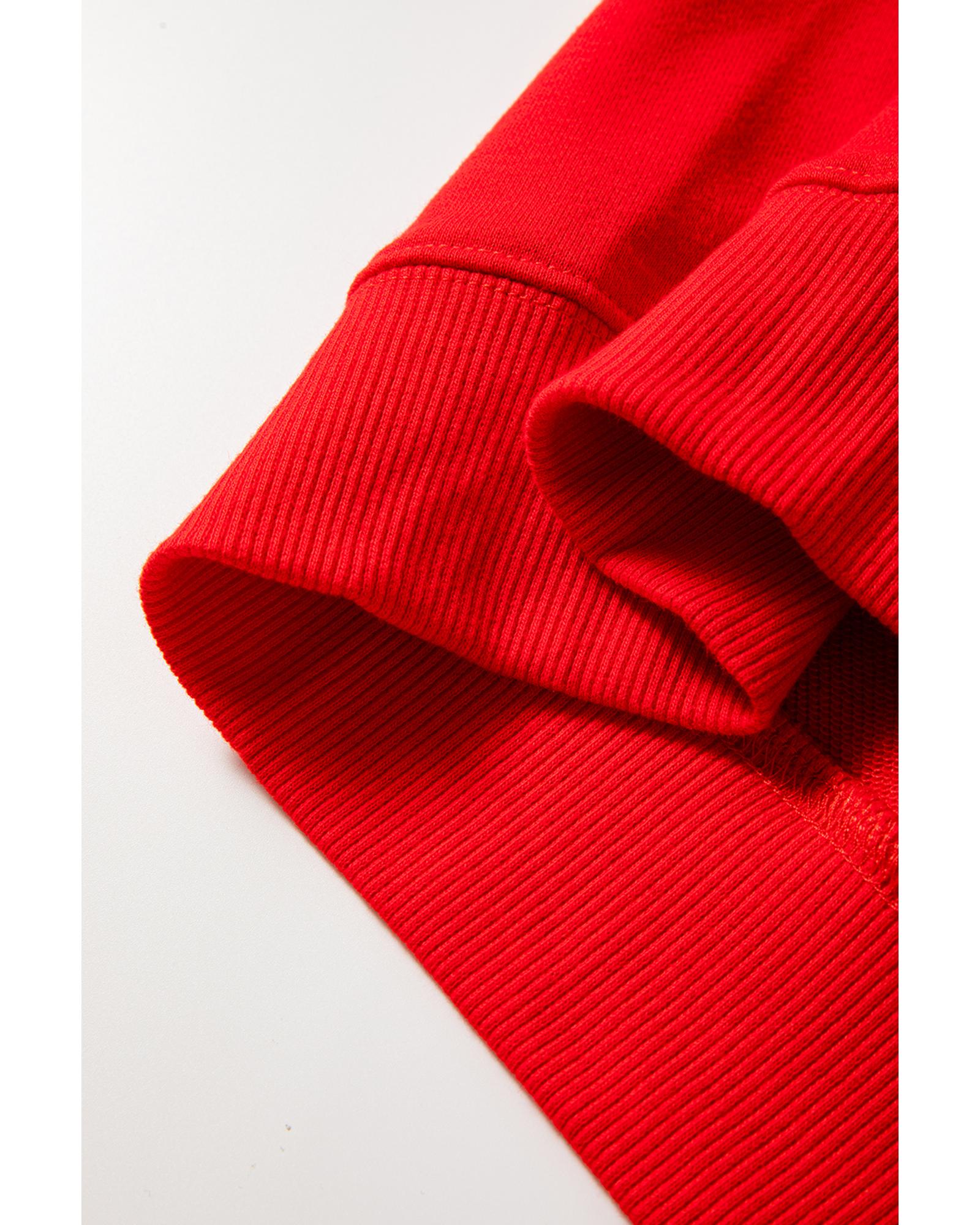 Red Sequin Christmas Tree Graphic Drop Shoulder Sweatshirt - M 4