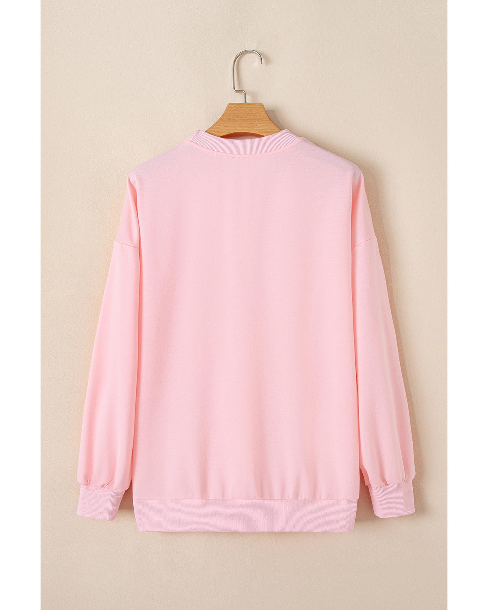 Pink Nutcracker Christmas Crew Neck Sweatshirt - S 7
