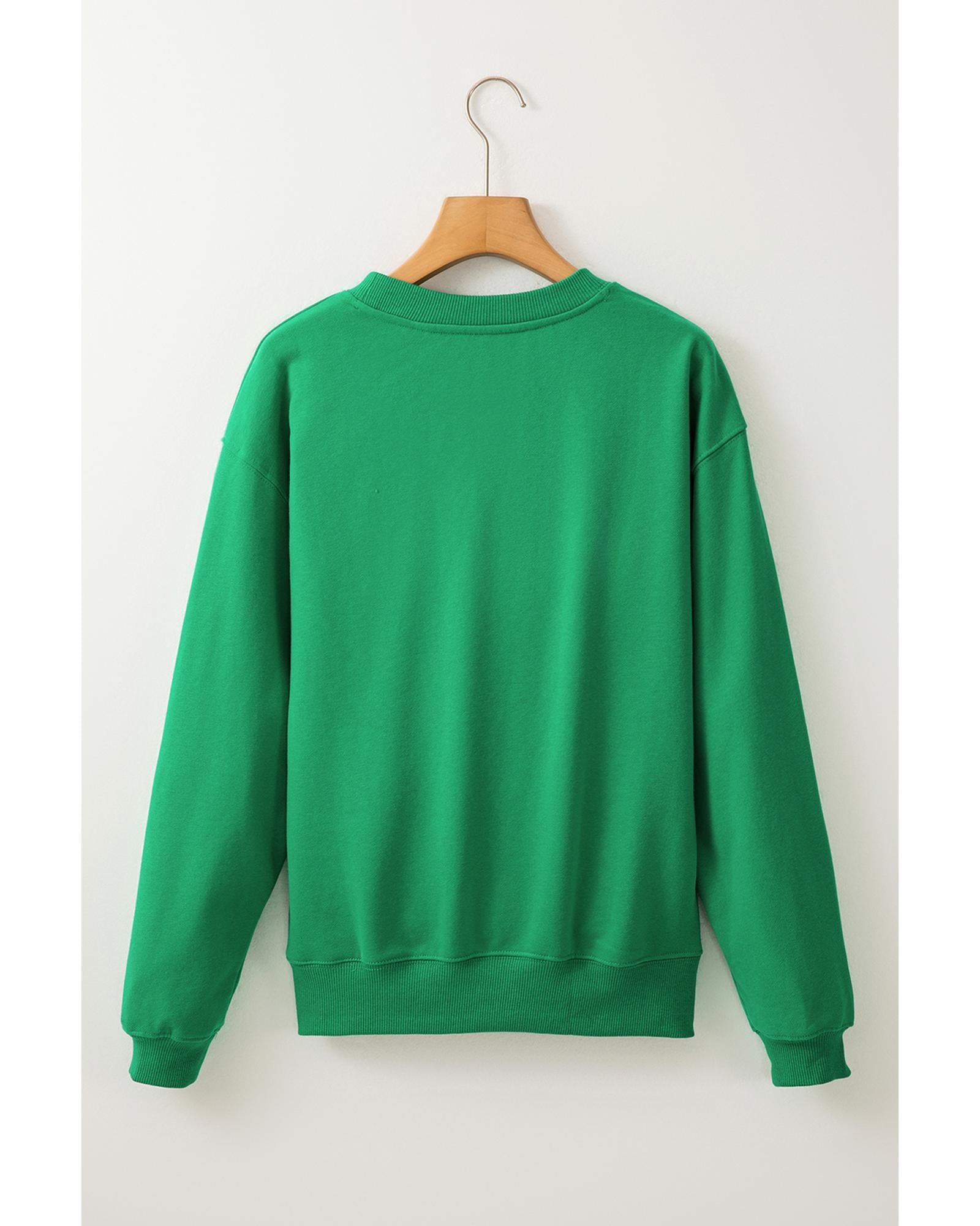 Dark Green Merry Christmas Heat Transfer Graphic Sweatshirt - 2XL 6