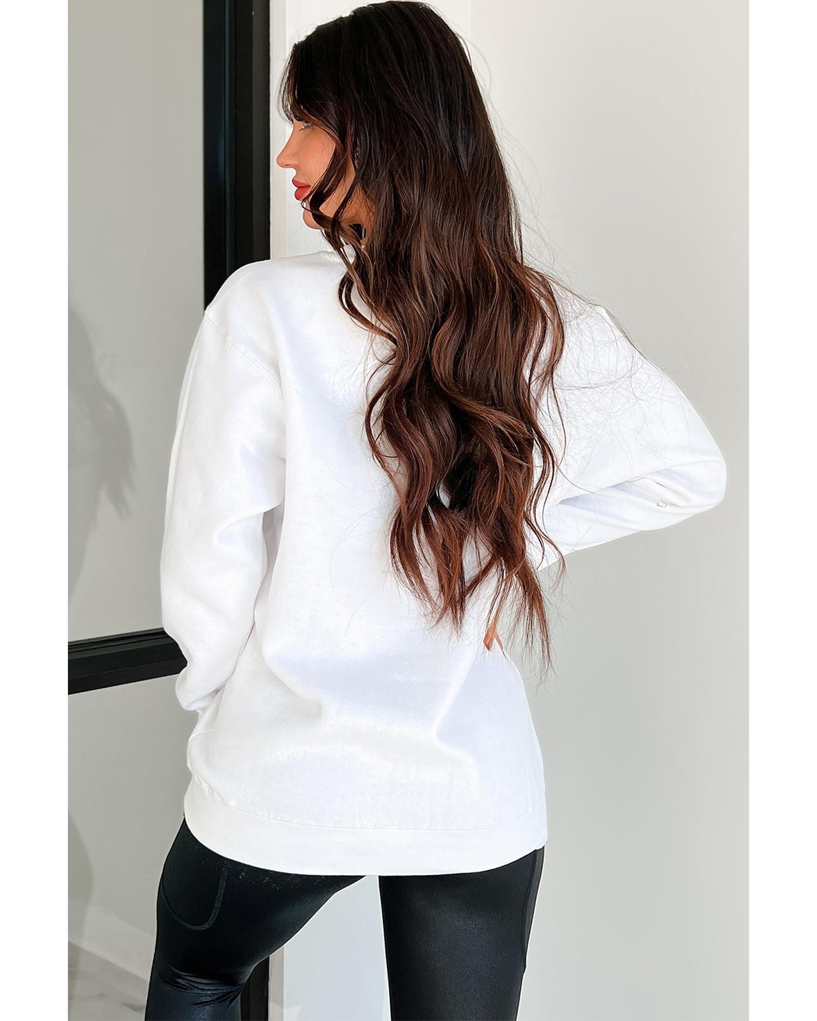 White CRAWFISH CLUB Printed Drop Shoulder Sweatshirt - S 3