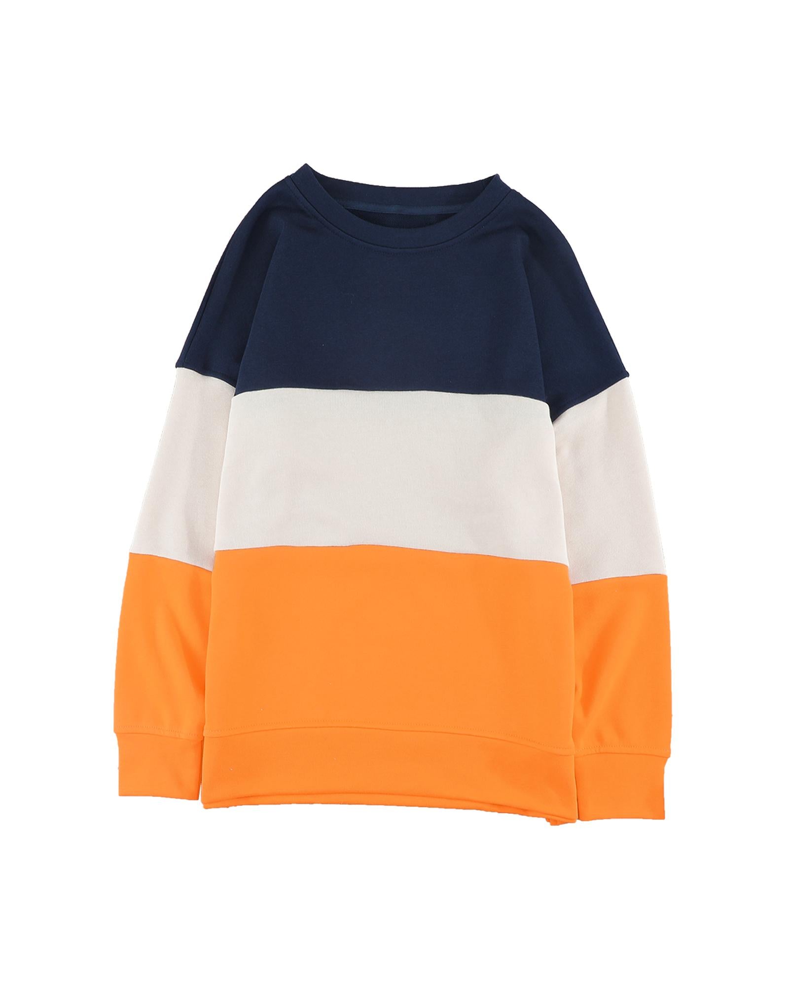 Azura Exchange Colorblock Sweatshirt with Contrast Stitching and Slits - XL