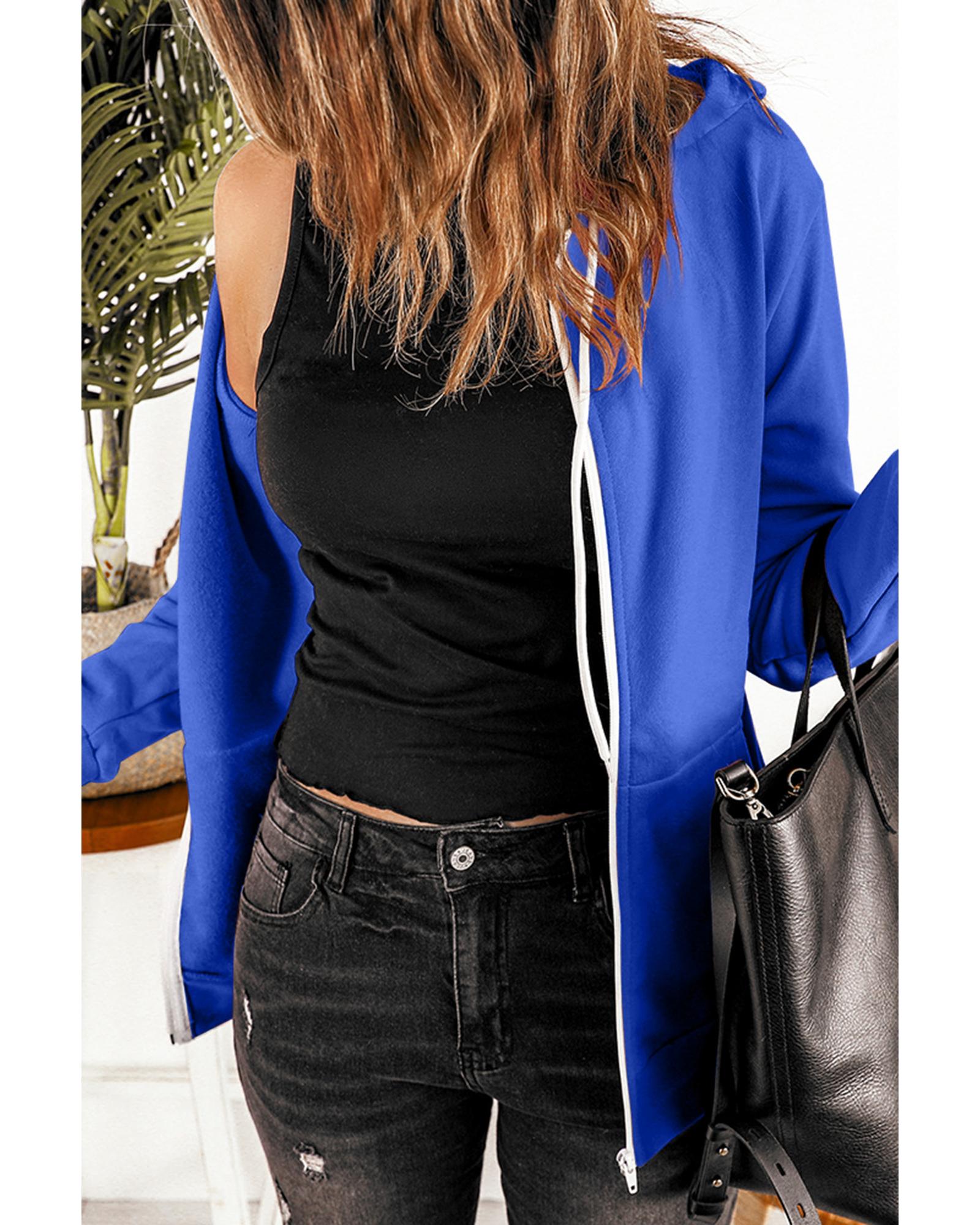 Azura Exchange Black Zip-up Hoodie Jacket - S 7