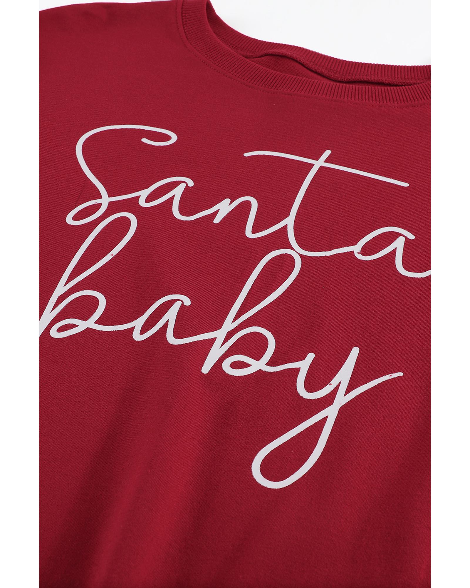 Azura Exchange Santa Baby Print Pullover Sweatshirt - S 6