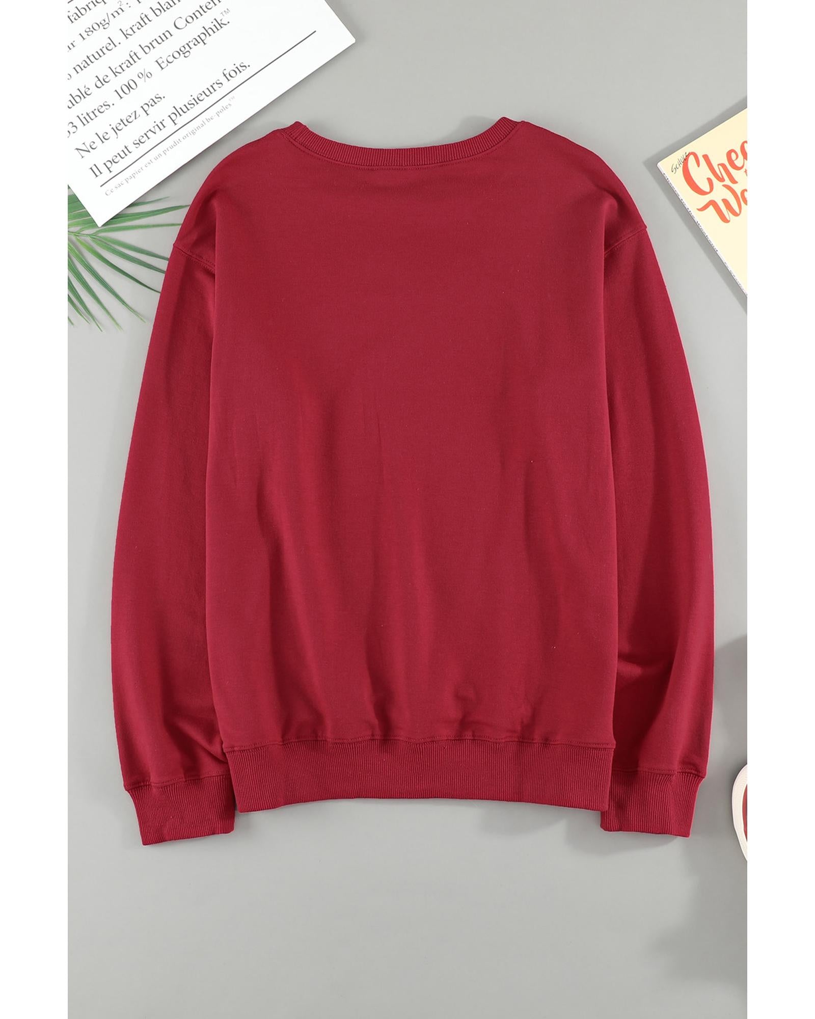 Azura Exchange Santa Baby Print Pullover Sweatshirt - S 8