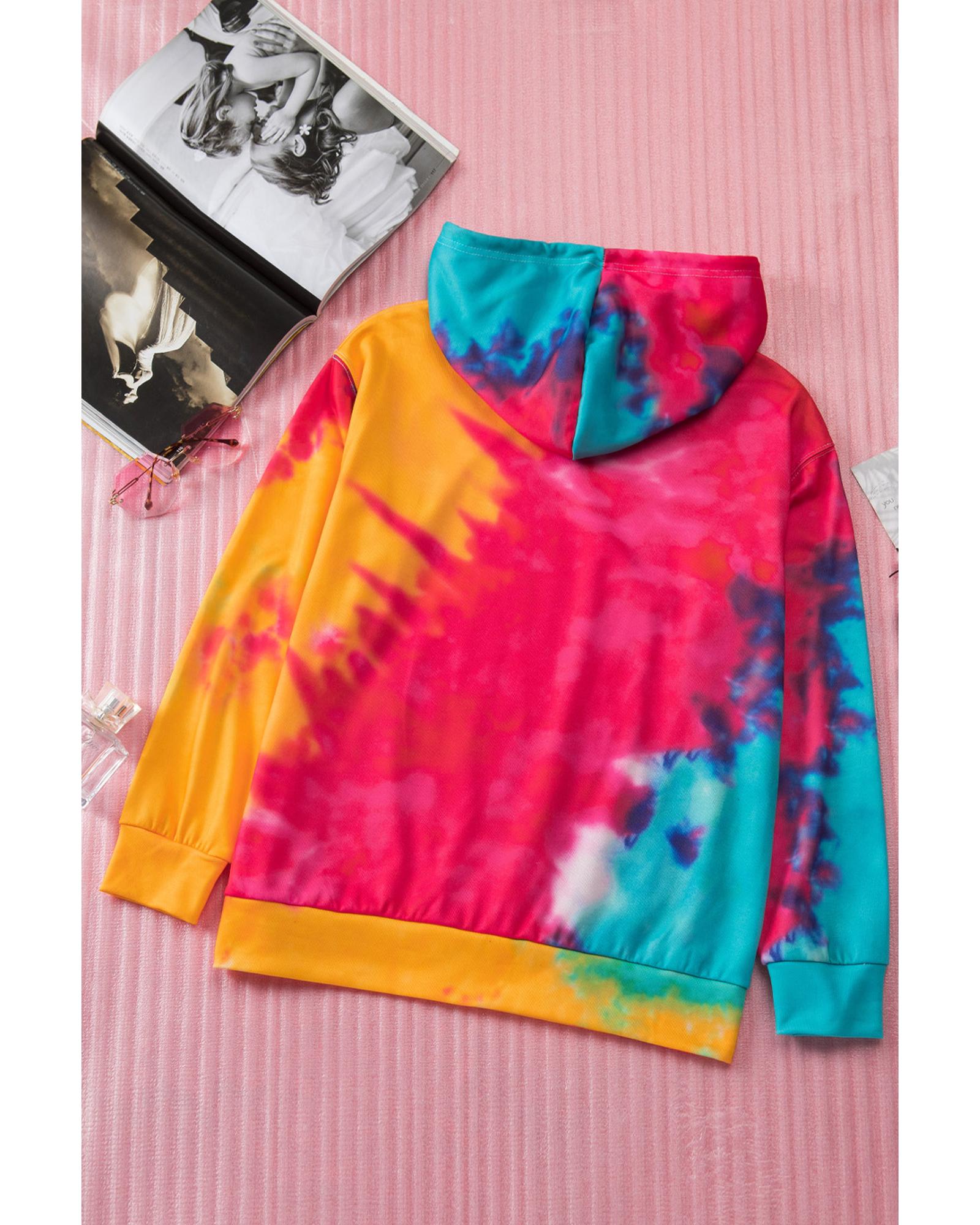 Azura Exchange Not Today Satan Tie Dye Hoodie - 95% Polyester 5% Elastane - M 8