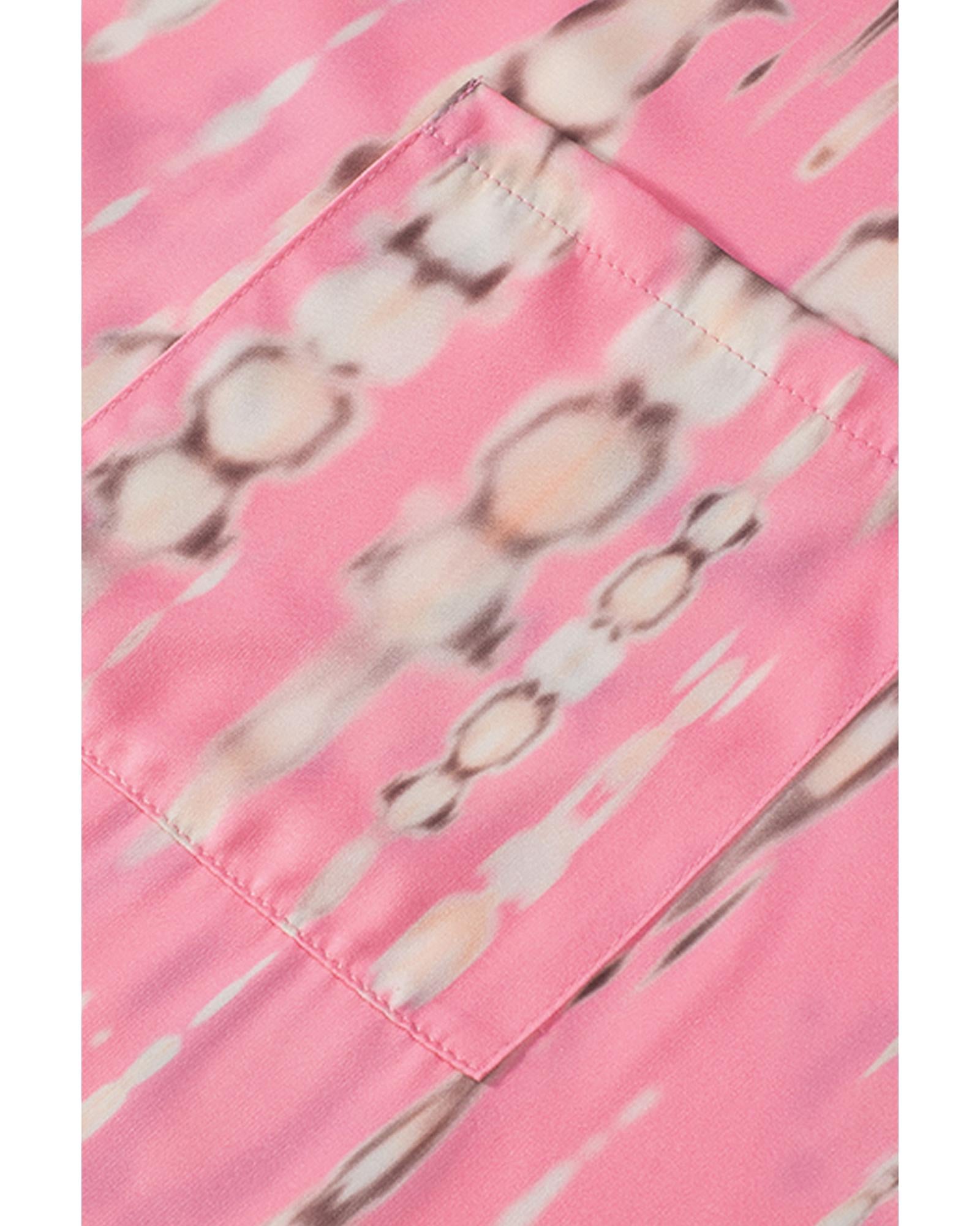 Pink Bohemian Tie Dye Oversize Long Kimono - One Size 7