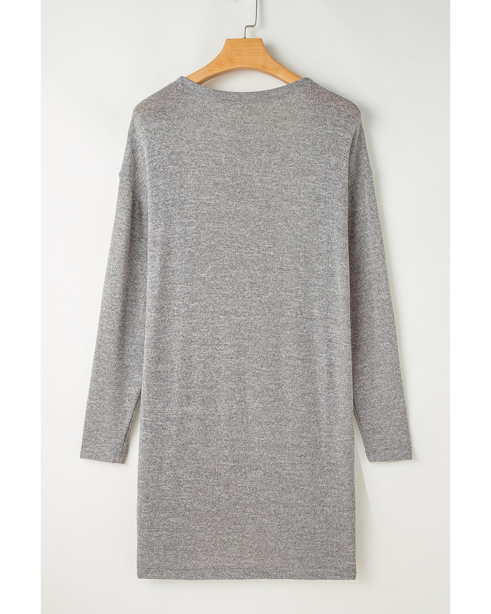High Rise Solid Color Open Front Lightweight Cardigan - L 7