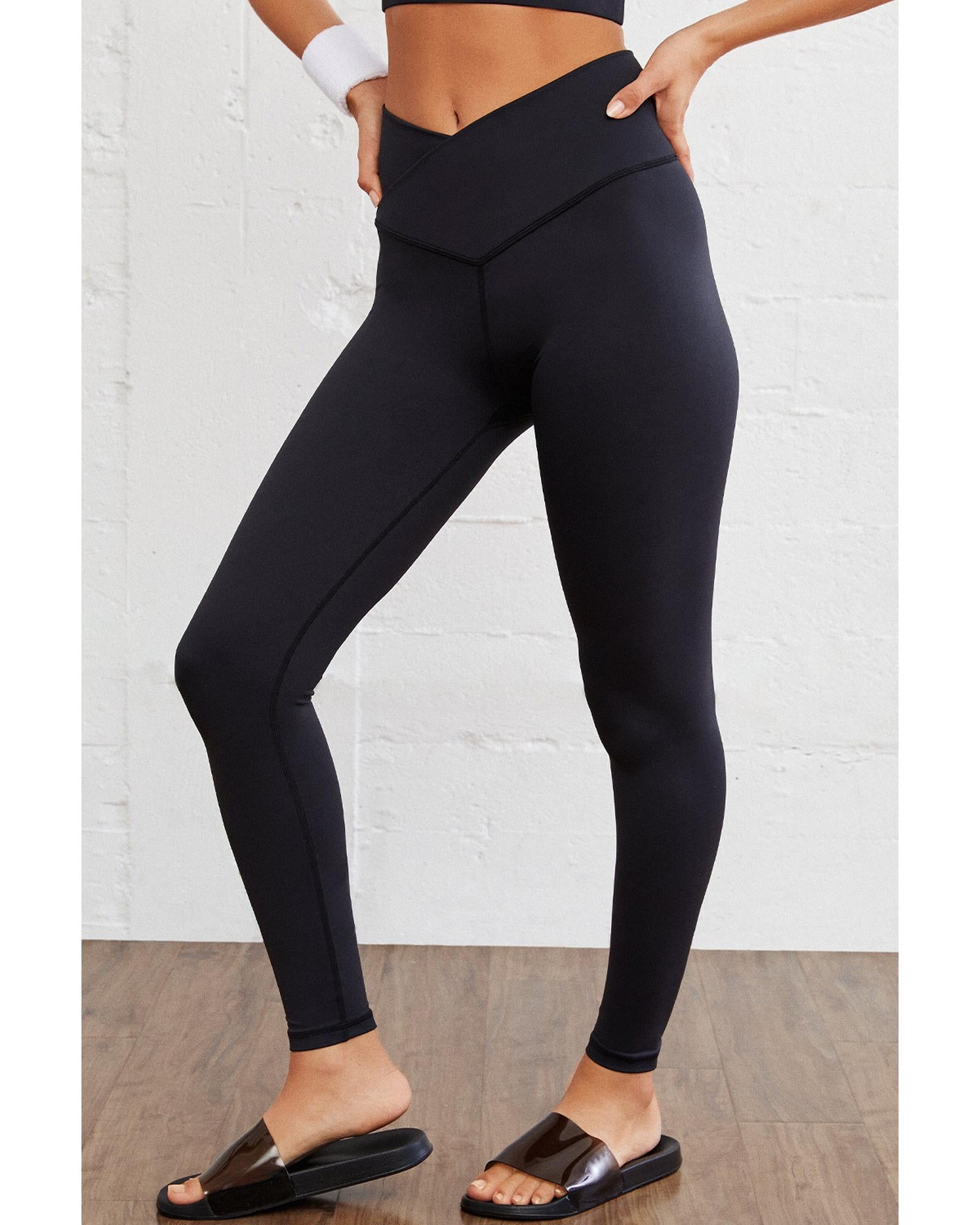 Azura Exchange Black Arched Waist Seamless Active Leggings - XL 3