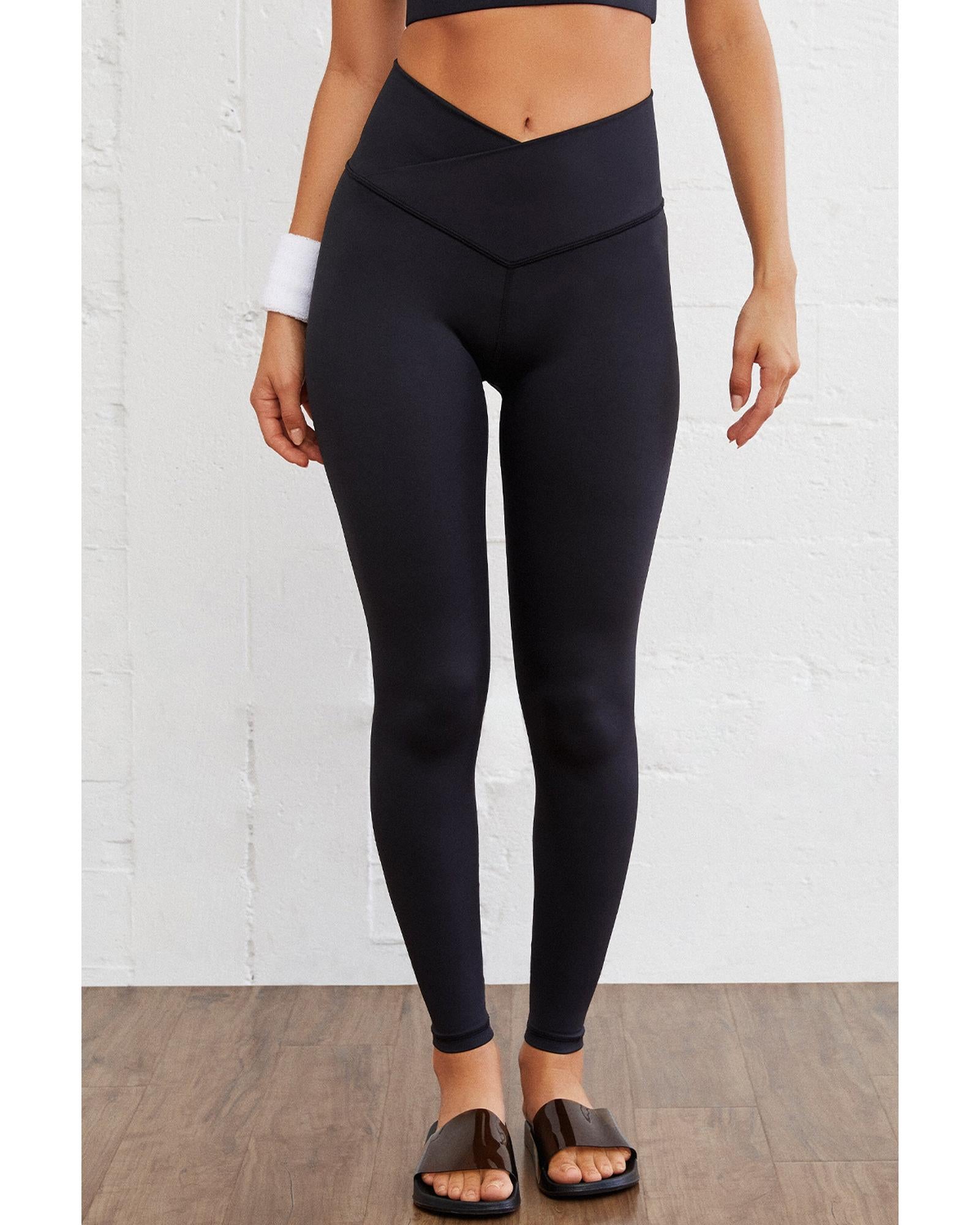 Azura Exchange Black Arched Waist Seamless Active Leggings - XL 4